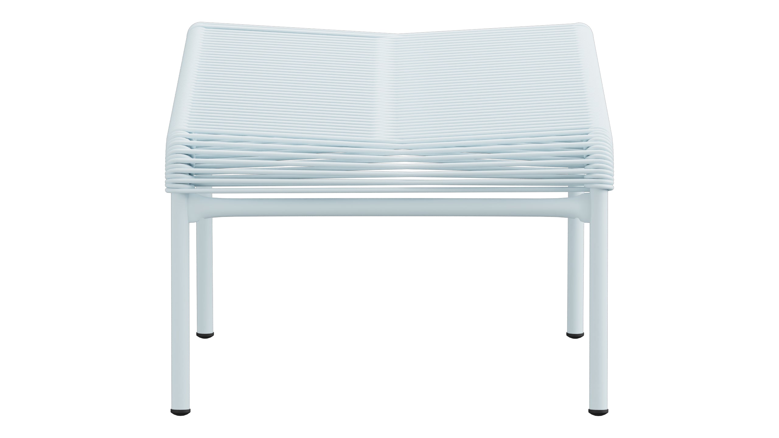 Säntis Spaghetti-Fusshocker in Pastellblau präsentiert im Onlineshop von KAQTU Design AG. Hocker Outdoor ist von Schaffner