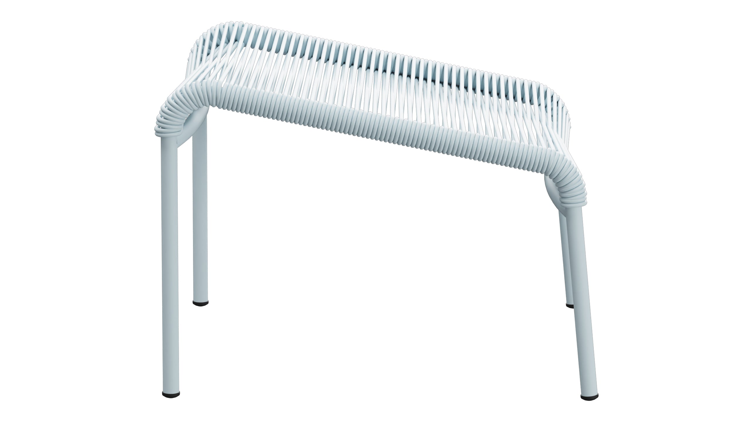 Säntis Spaghetti-Fusshocker in Pastellblau präsentiert im Onlineshop von KAQTU Design AG. Hocker Outdoor ist von Schaffner