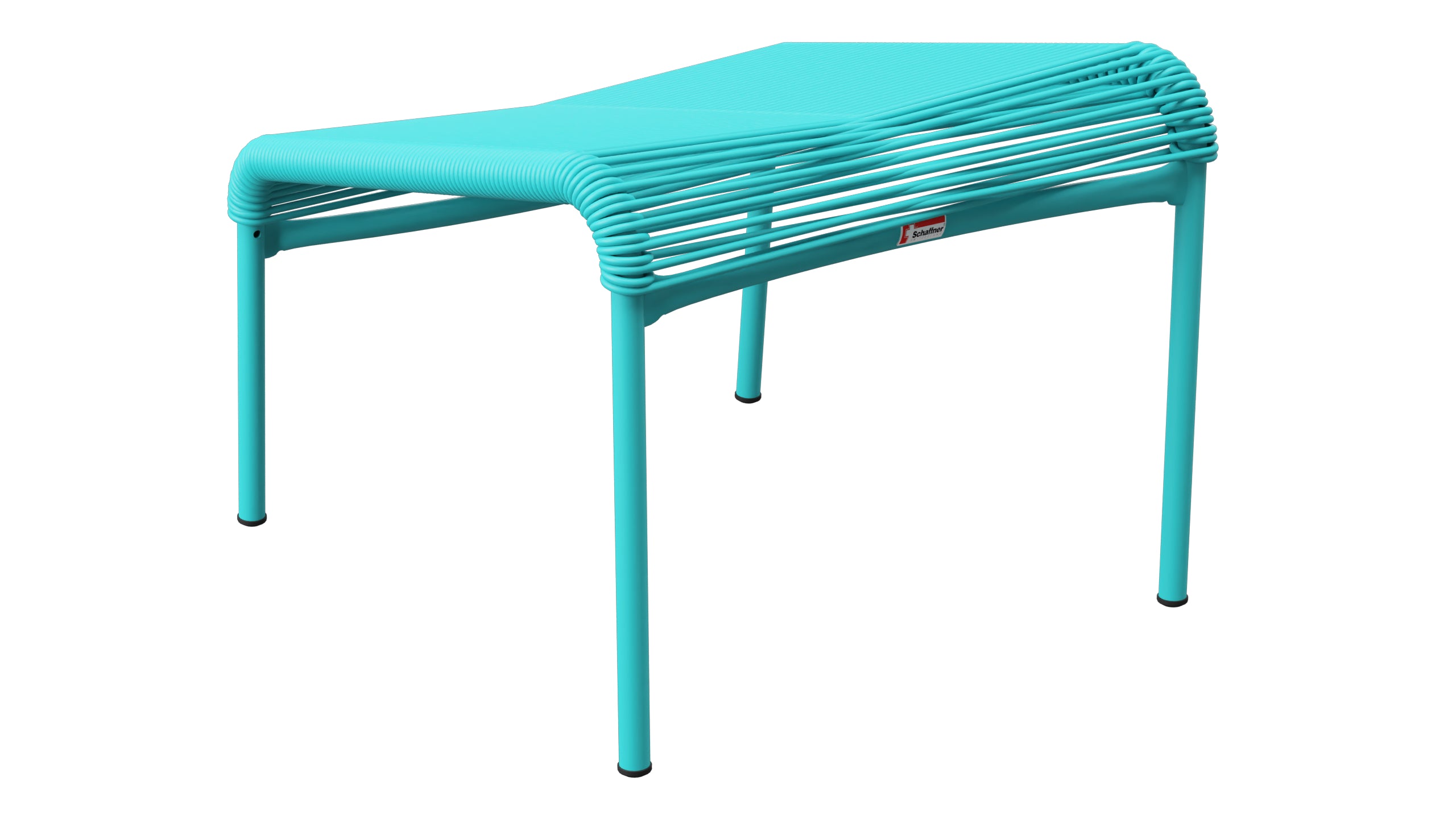 Säntis Spaghetti-Fusshocker in Türkis präsentiert im Onlineshop von KAQTU Design AG. Hocker Outdoor ist von Schaffner