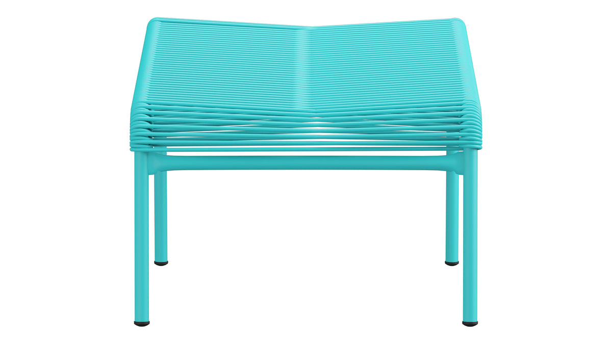 Säntis Spaghetti-Fusshocker in Türkis präsentiert im Onlineshop von KAQTU Design AG. Hocker Outdoor ist von Schaffner