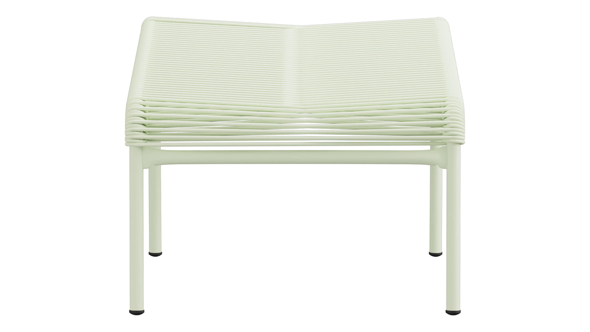 Säntis Spaghetti-Fusshocker in Pastellgrün präsentiert im Onlineshop von KAQTU Design AG. Hocker Outdoor ist von Schaffner