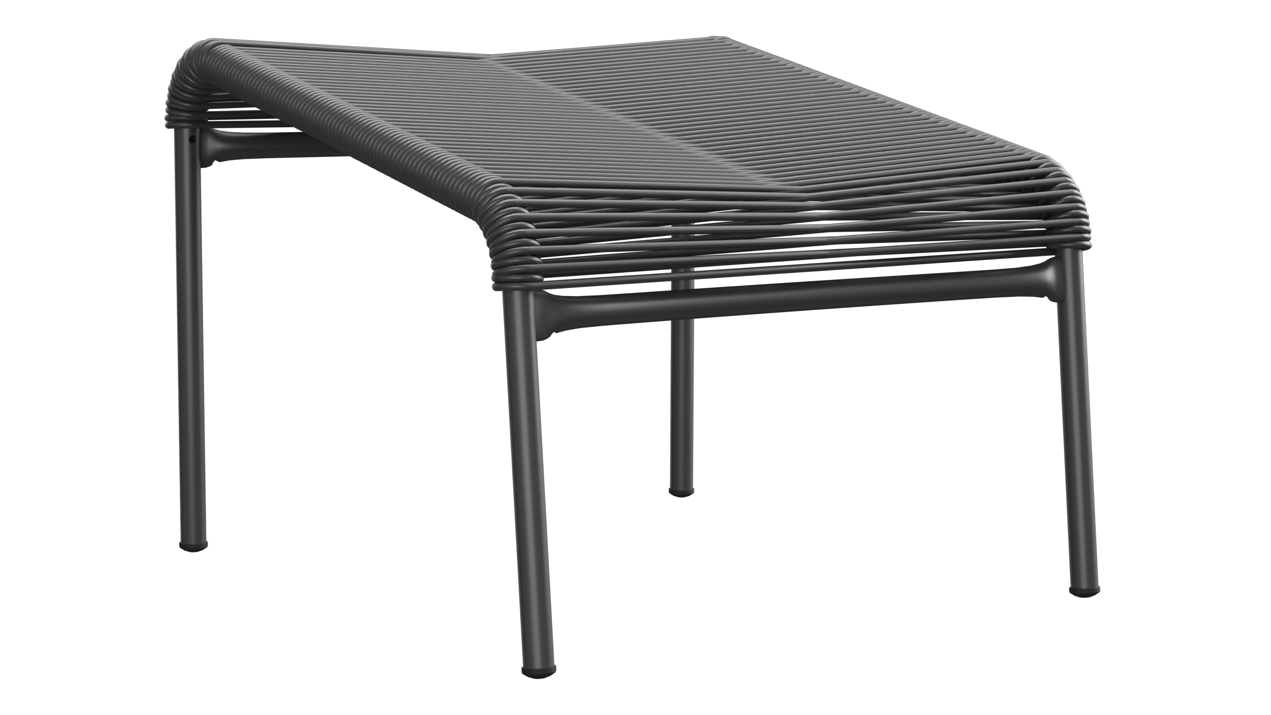 Säntis Spaghetti-Fusshocker in Anthrazit präsentiert im Onlineshop von KAQTU Design AG. Hocker Outdoor ist von Schaffner