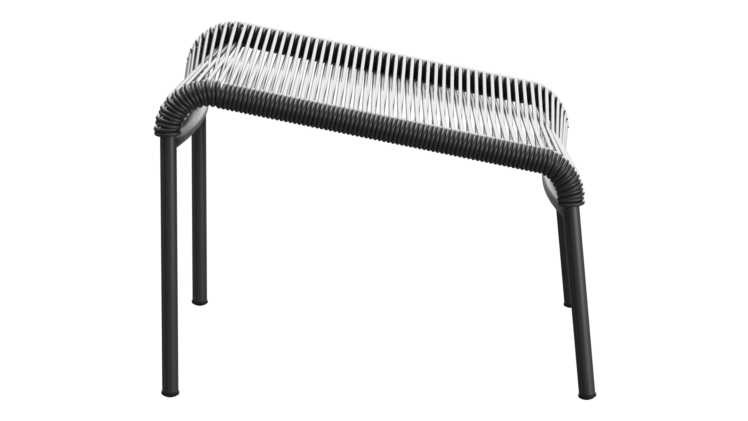 Säntis Spaghetti-Fusshocker in Anthrazit präsentiert im Onlineshop von KAQTU Design AG. Hocker Outdoor ist von Schaffner