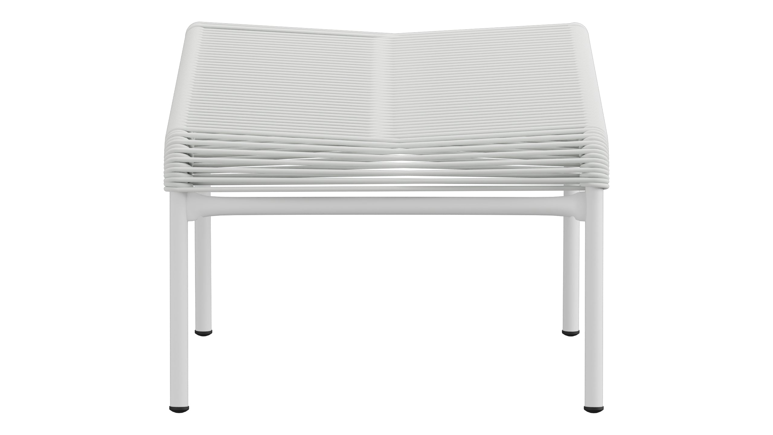 Säntis Spaghetti-Fusshocker in Alusilber präsentiert im Onlineshop von KAQTU Design AG. Hocker Outdoor ist von Schaffner