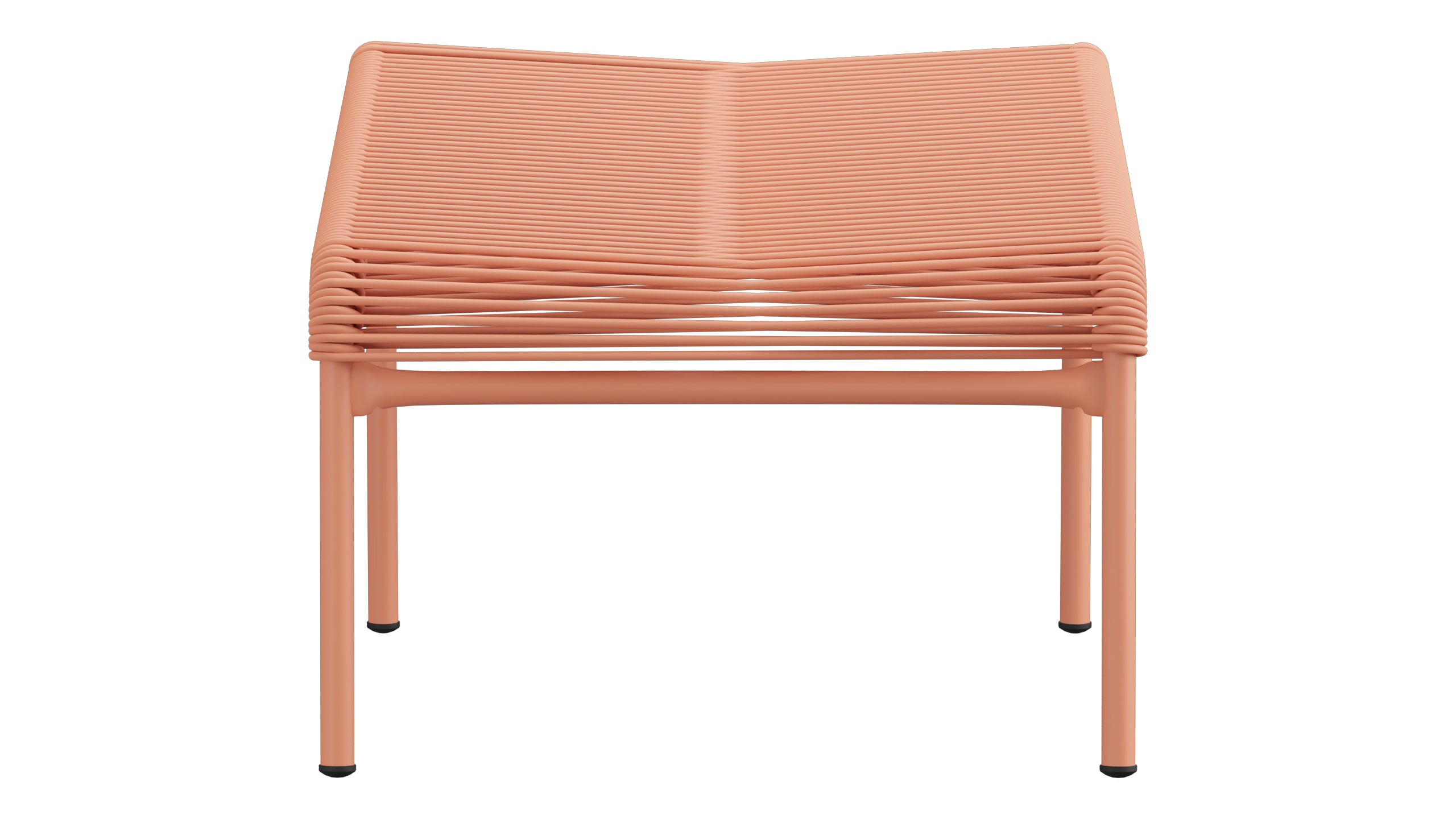 Säntis Spaghetti-Fusshocker in Pastellterracotta präsentiert im Onlineshop von KAQTU Design AG. Hocker Outdoor ist von Schaffner
