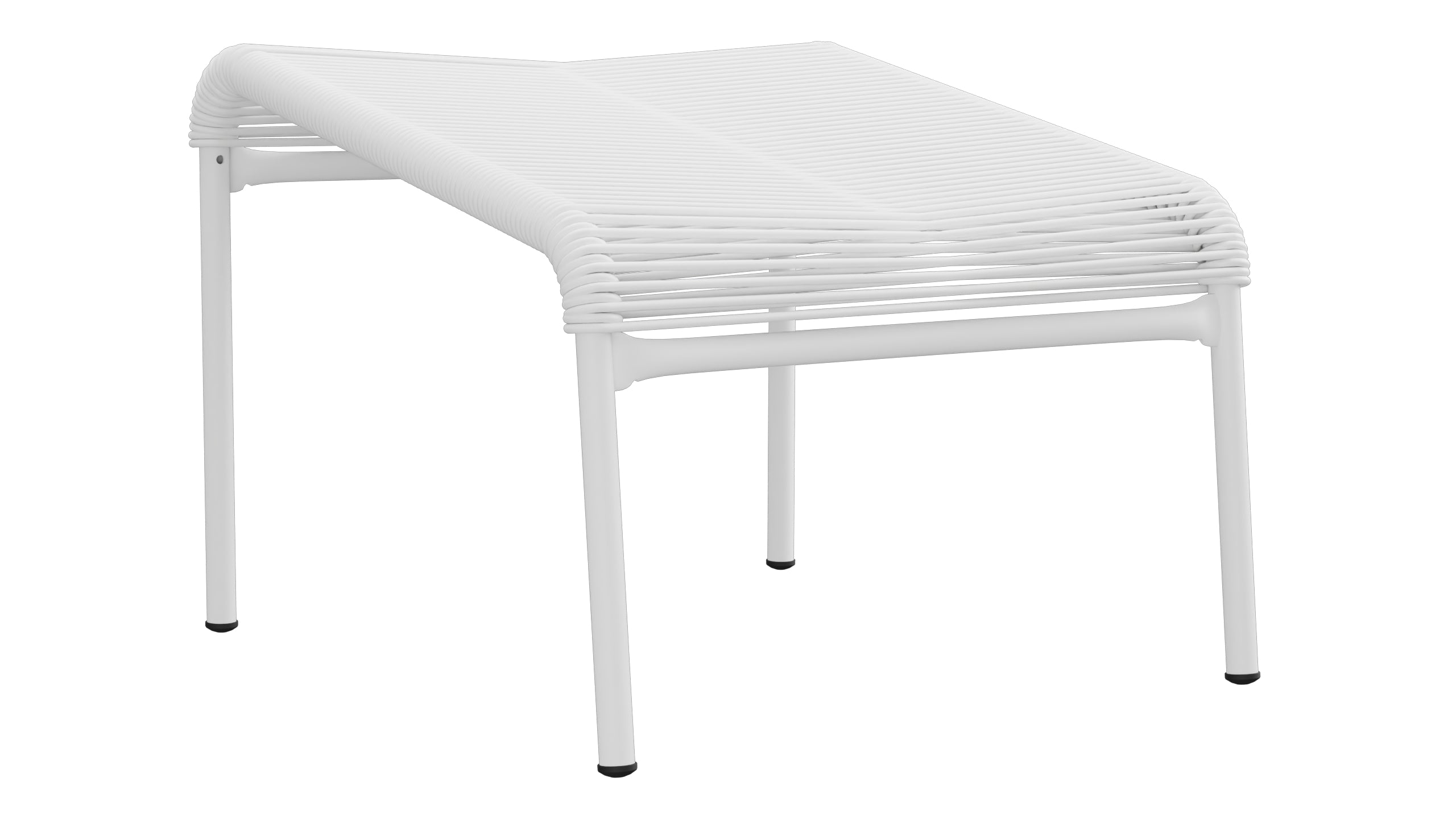 Säntis Spaghetti-Fusshocker in Weiss präsentiert im Onlineshop von KAQTU Design AG. Hocker Outdoor ist von Schaffner