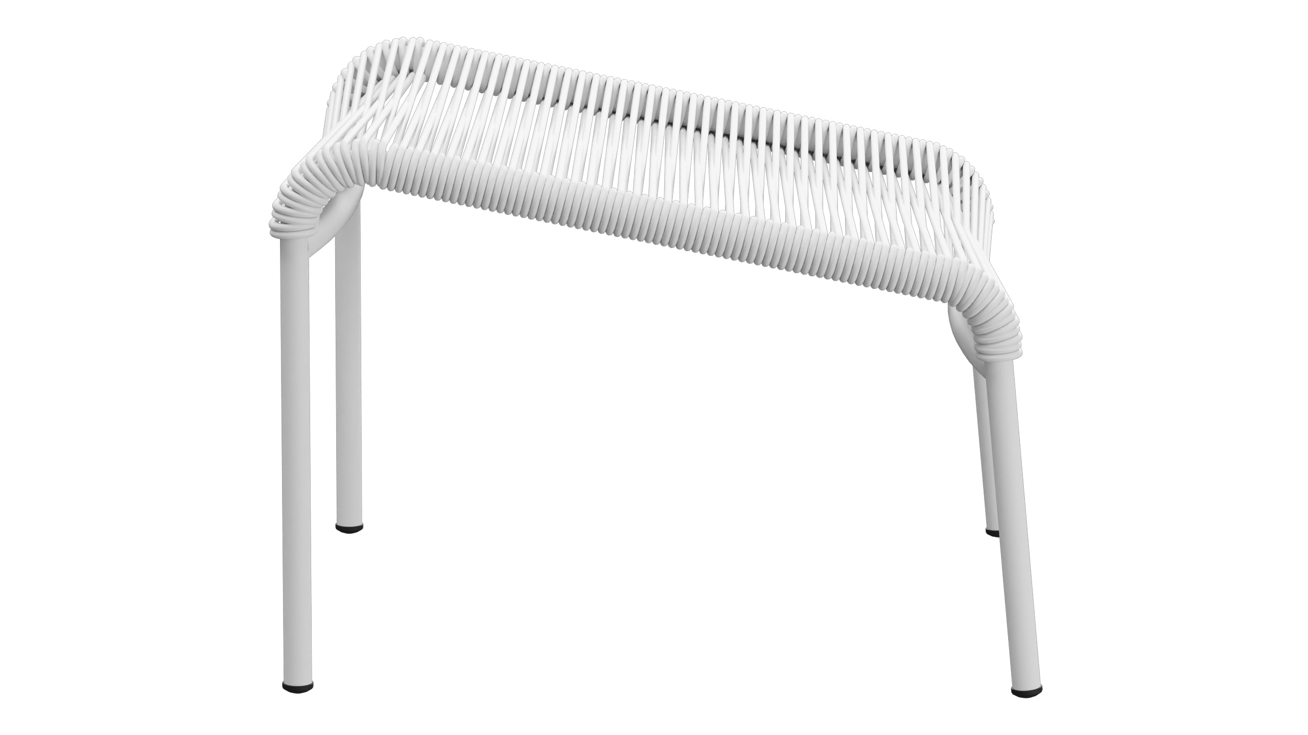 Säntis Spaghetti-Fusshocker in Weiss präsentiert im Onlineshop von KAQTU Design AG. Hocker Outdoor ist von Schaffner