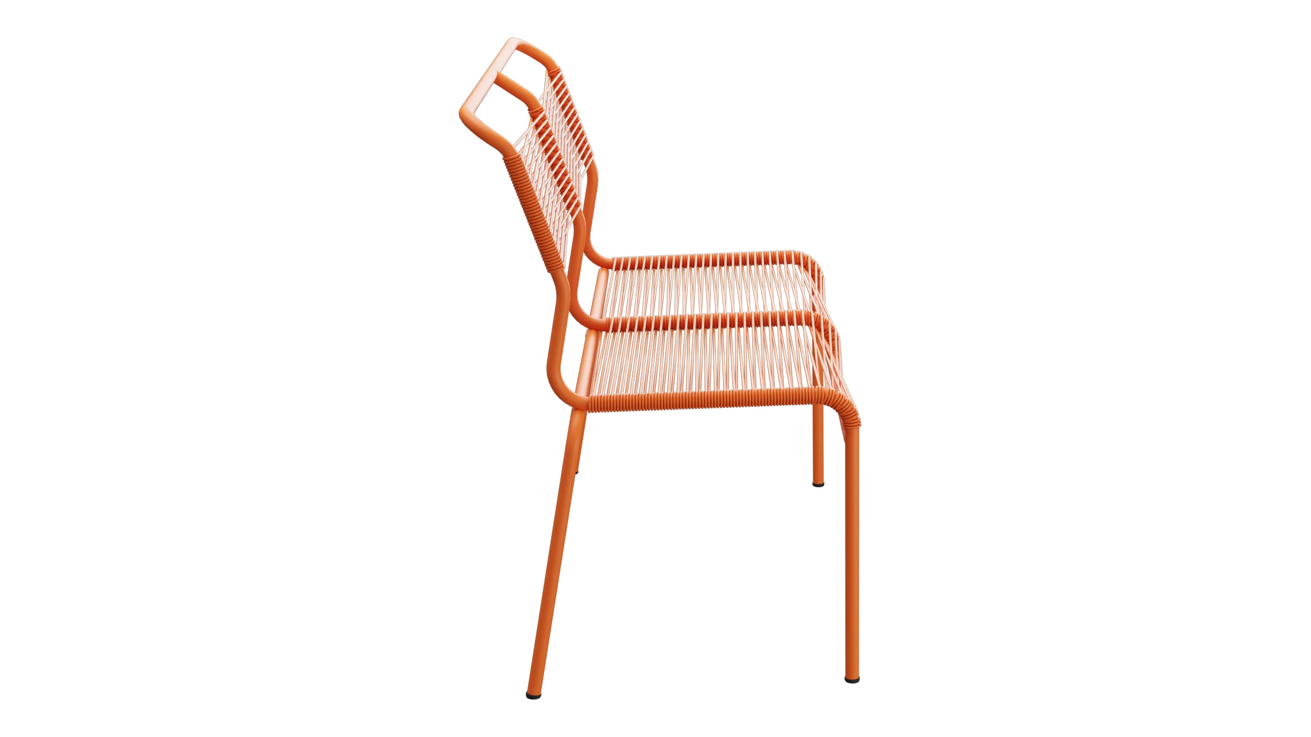 Säntis Spaghetti-2er Gartenbank ohne Armlehne in Orange präsentiert im Onlineshop von KAQTU Design AG. Gartenbank ist von Schaffner