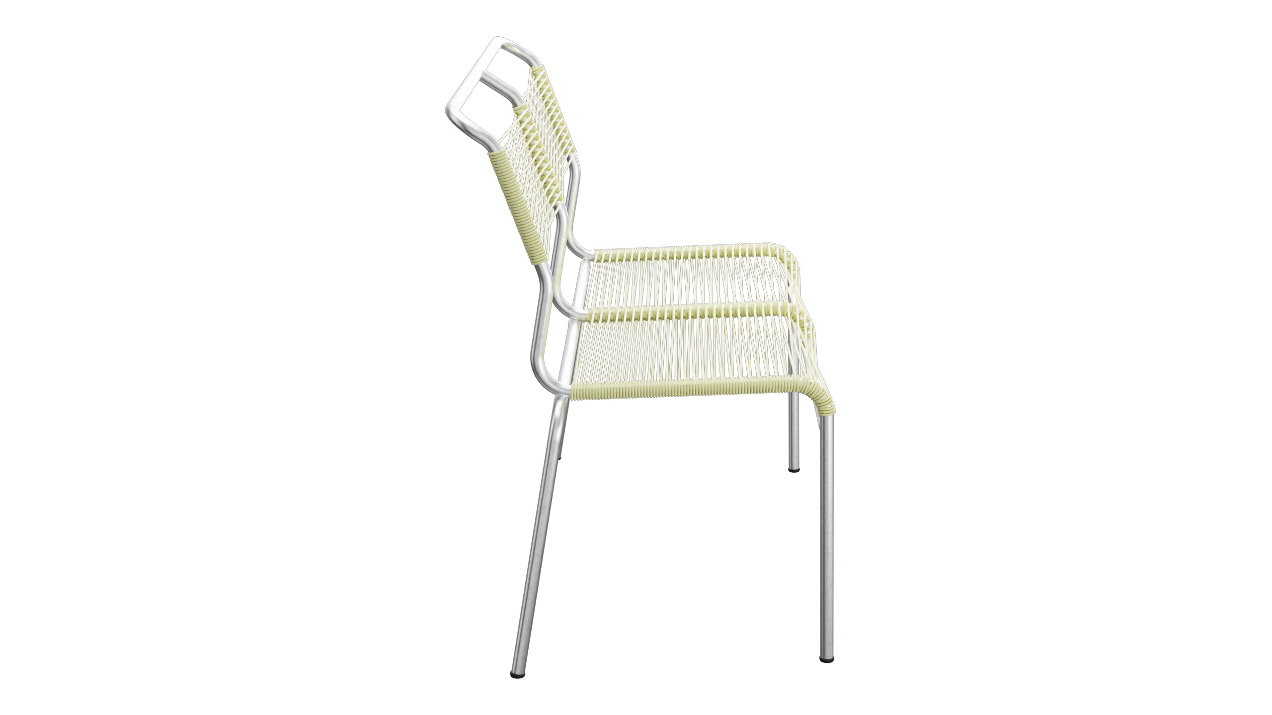 Säntis Spaghetti-2er Gartenbank ohne Armlehne in Buchsbaumgelb präsentiert im Onlineshop von KAQTU Design AG. Gartenbank ist von Schaffner