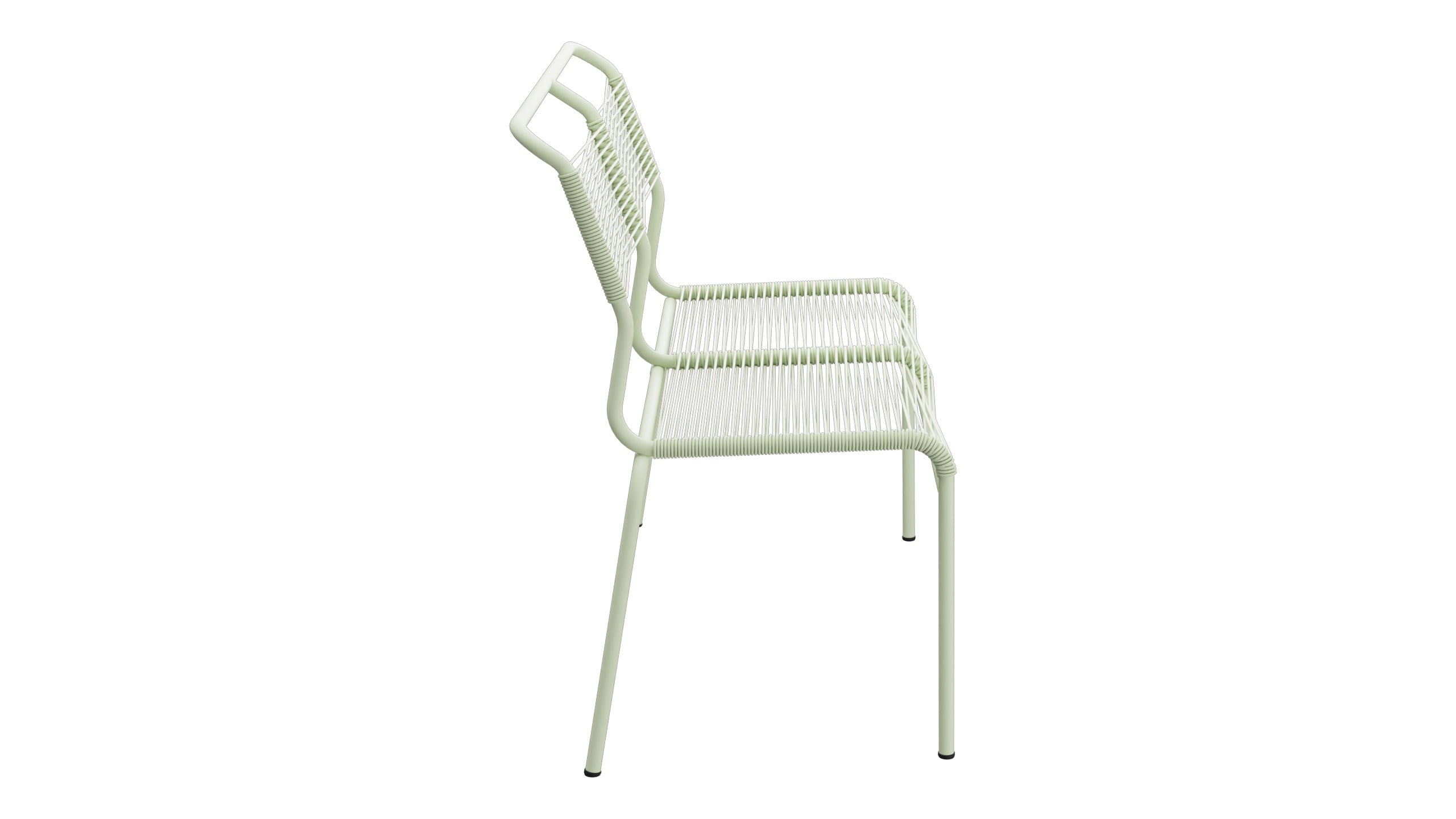 Säntis Spaghetti-2er Gartenbank ohne Armlehne in Pastellgrün präsentiert im Onlineshop von KAQTU Design AG. Gartenbank ist von Schaffner