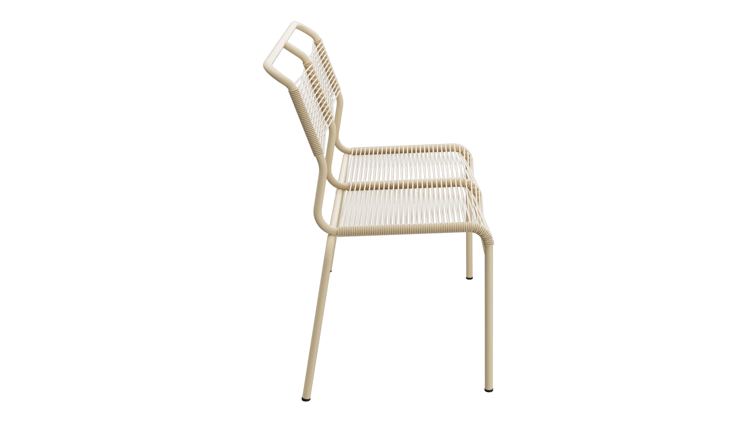 Säntis Spaghetti-2er Gartenbank ohne Armlehne in Pastellbraun präsentiert im Onlineshop von KAQTU Design AG. Gartenbank ist von Schaffner