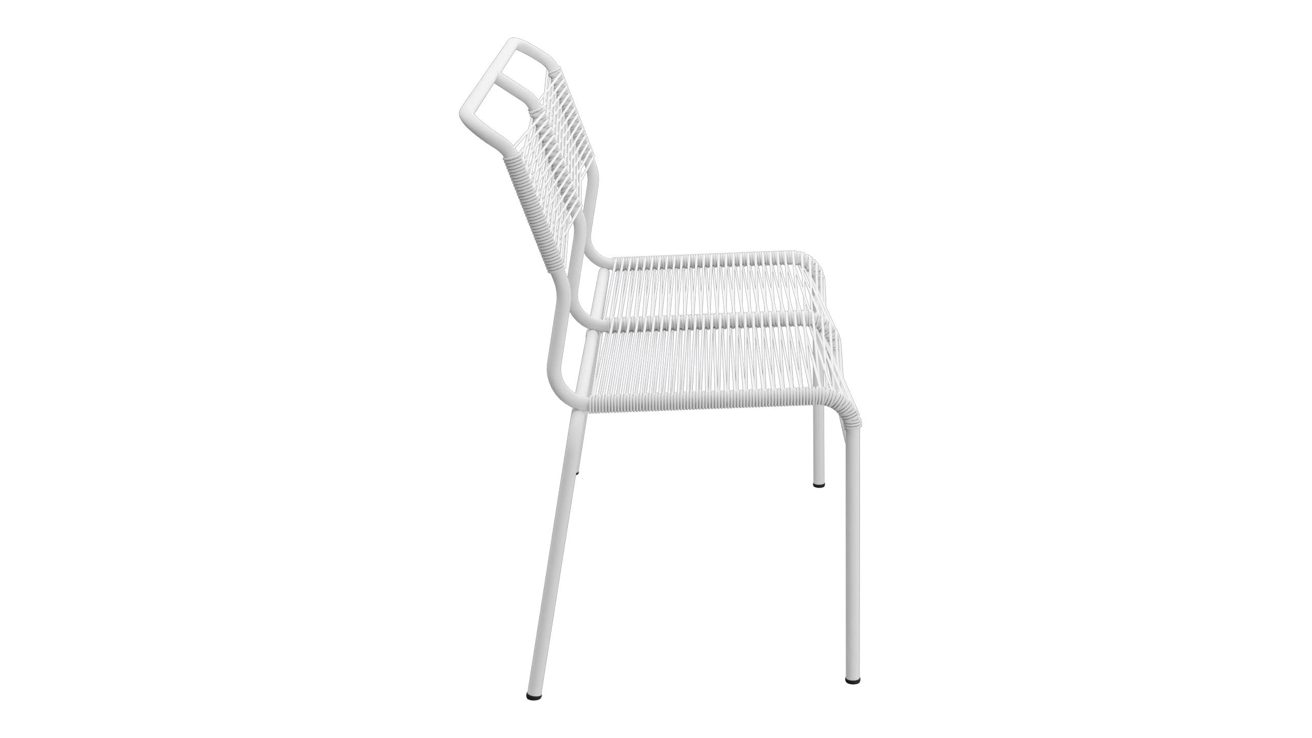 Säntis Spaghetti-2er Gartenbank ohne Armlehne in Weiss präsentiert im Onlineshop von KAQTU Design AG. Gartenbank ist von Schaffner