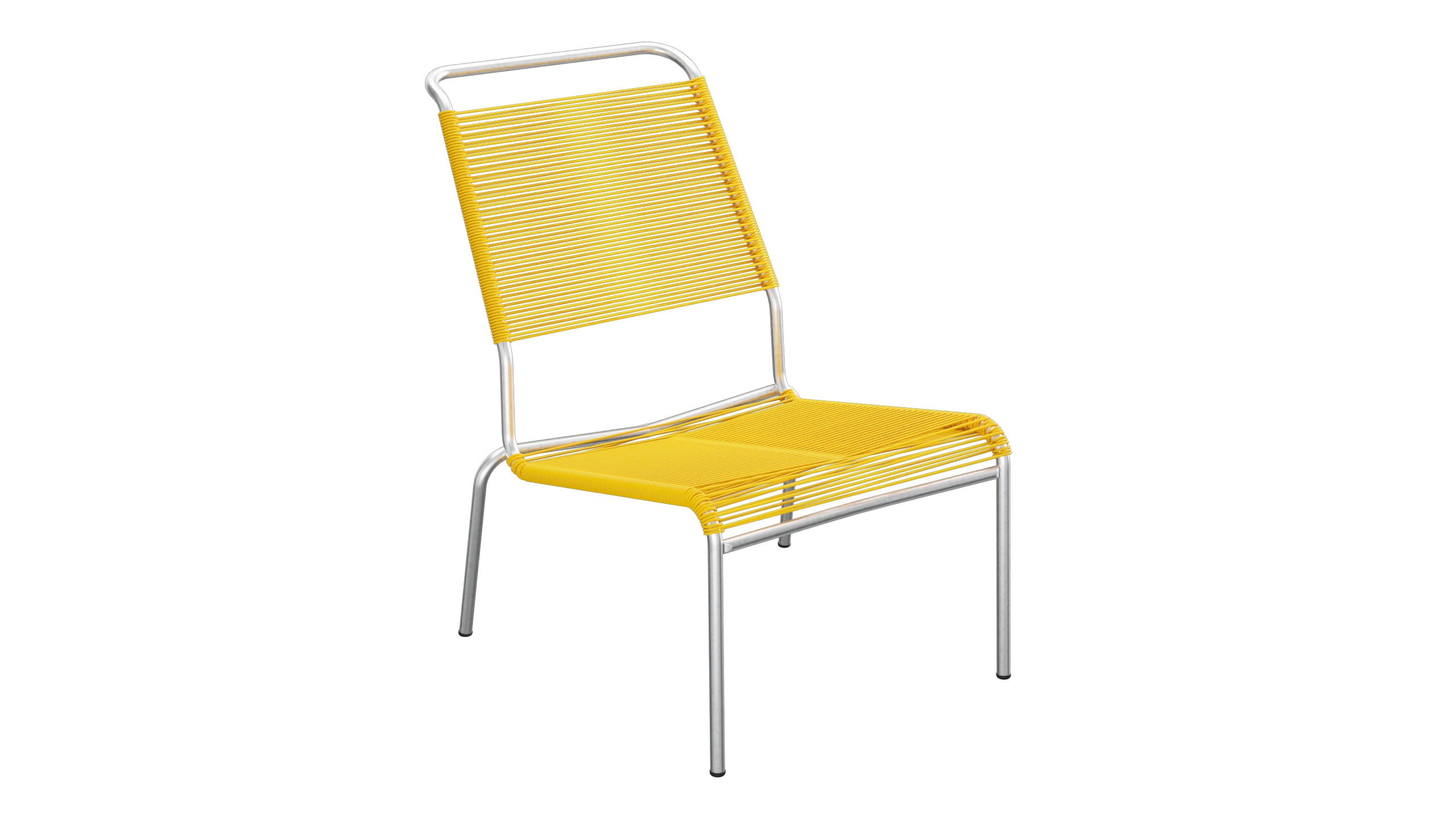Säntis Spaghetti-Lounger ohne Armlehne Hochlehner in Gelb präsentiert im Onlineshop von KAQTU Design AG. Outdoor-Sessel ist von Schaffner