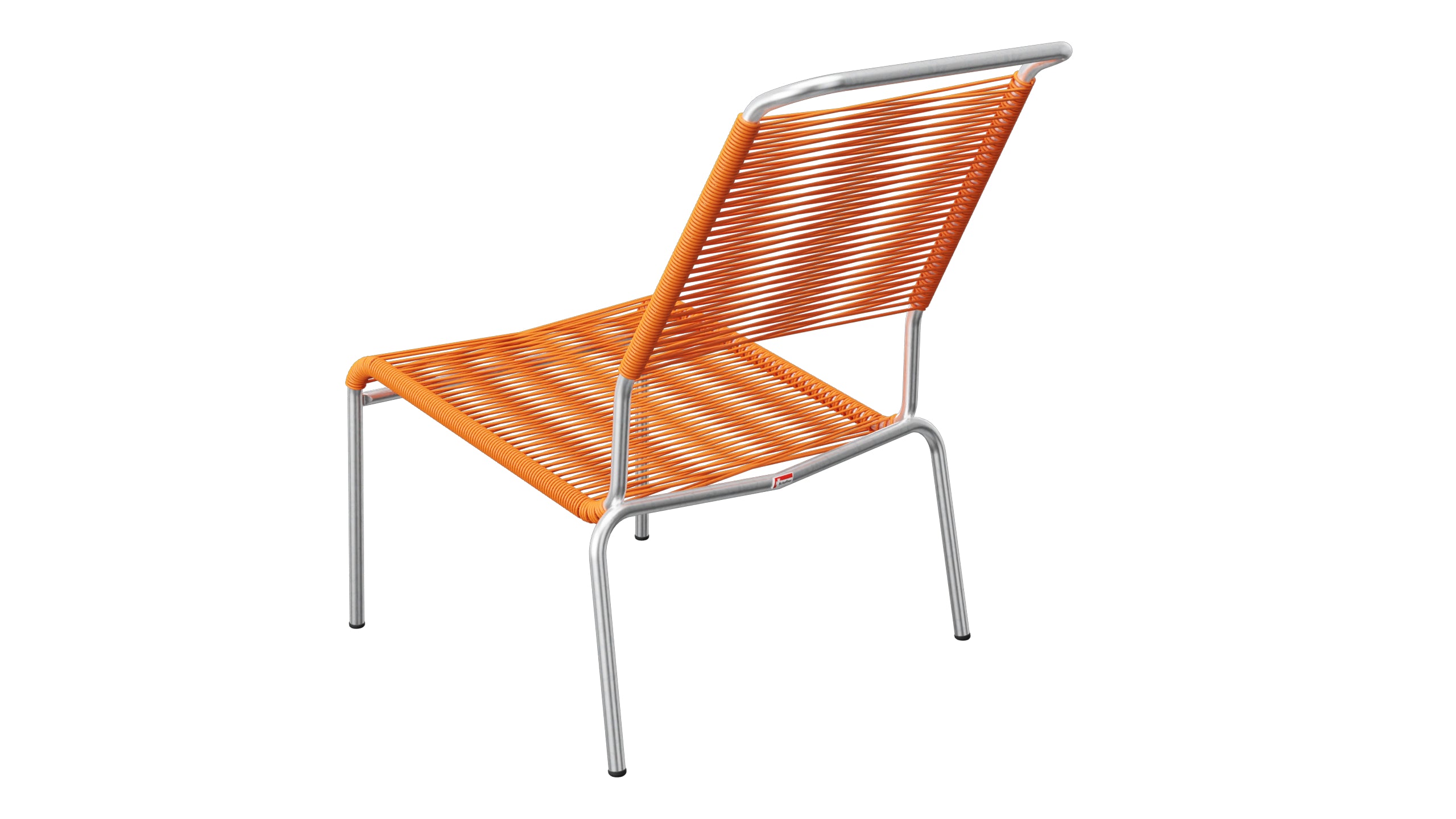 Säntis Spaghetti-Lounger ohne Armlehne Hochlehner in Orange präsentiert im Onlineshop von KAQTU Design AG. Outdoor-Sessel ist von Schaffner