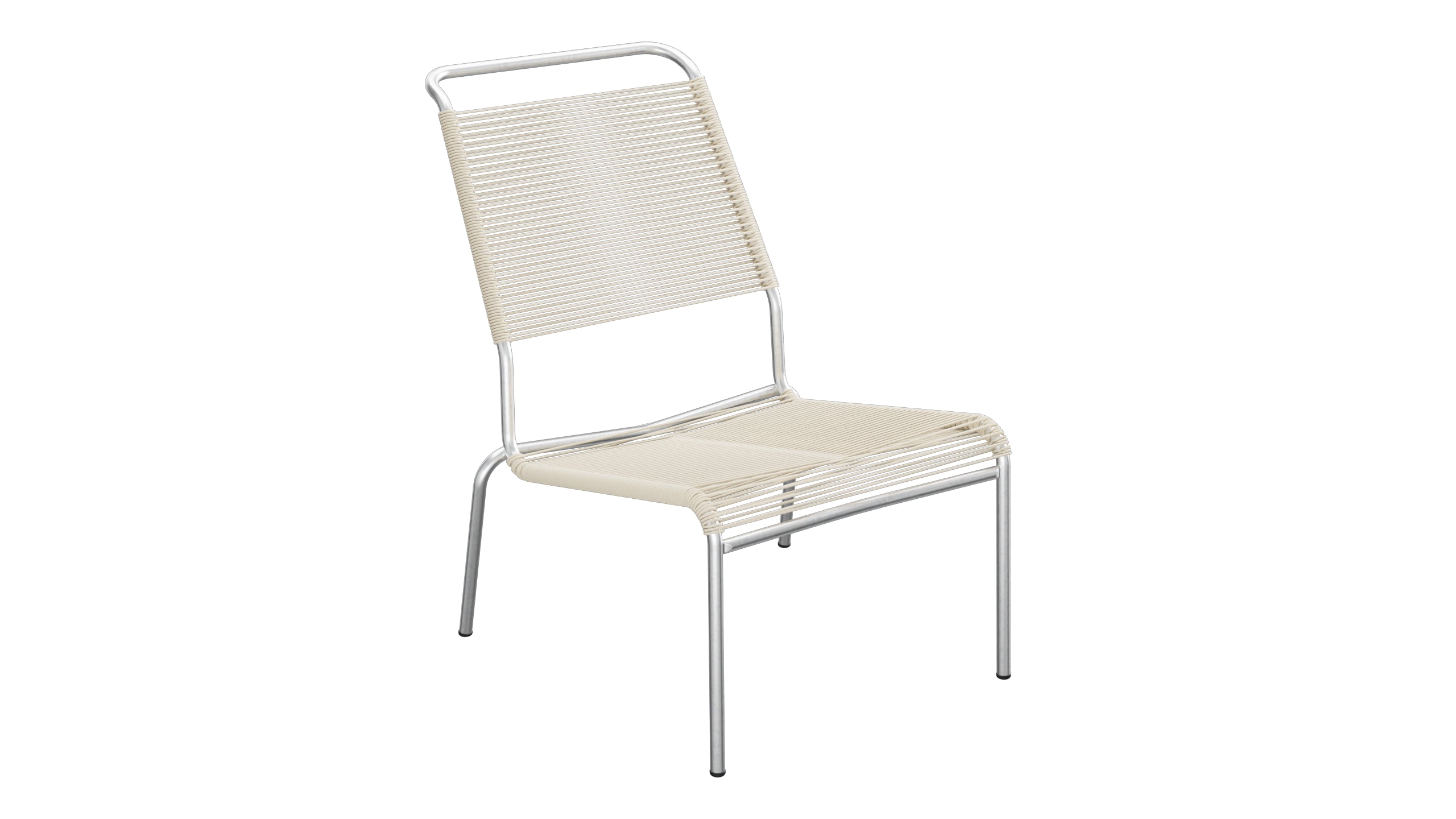 Säntis Spaghetti-Lounger ohne Armlehne Hochlehner in Pastellsand präsentiert im Onlineshop von KAQTU Design AG. Outdoor-Sessel ist von Schaffner