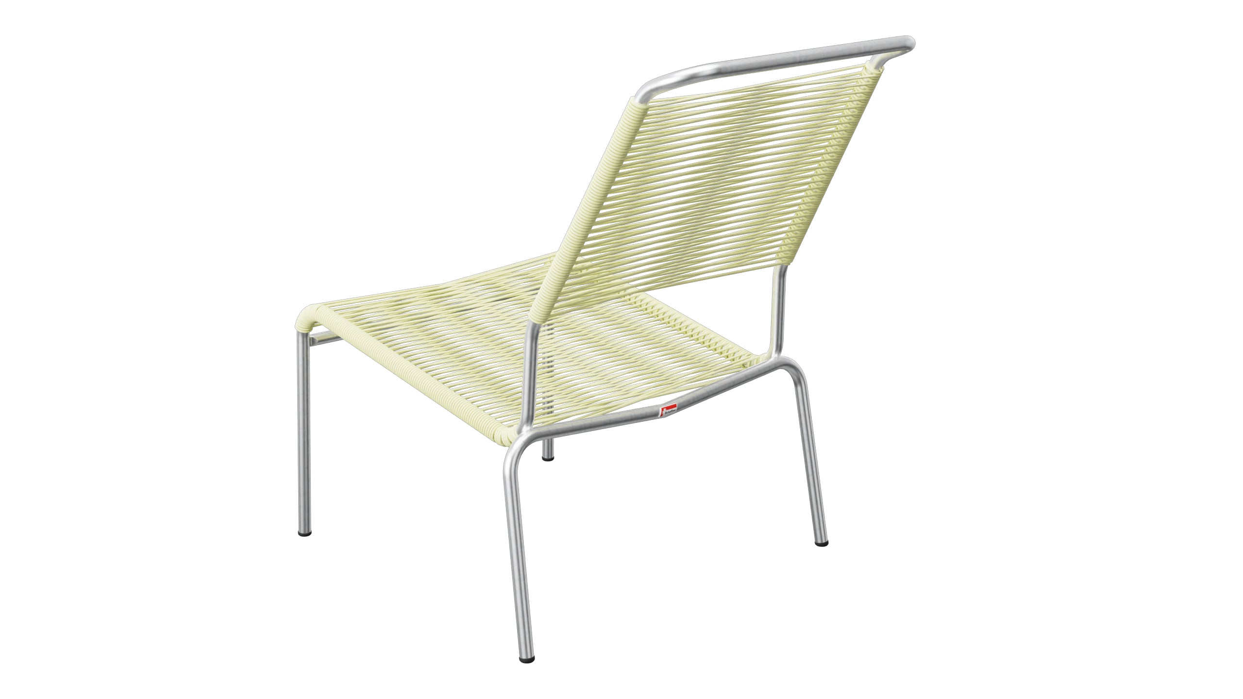 Säntis Spaghetti-Lounger ohne Armlehne Hochlehner in Buchsbaumgelb präsentiert im Onlineshop von KAQTU Design AG. Outdoor-Sessel ist von Schaffner