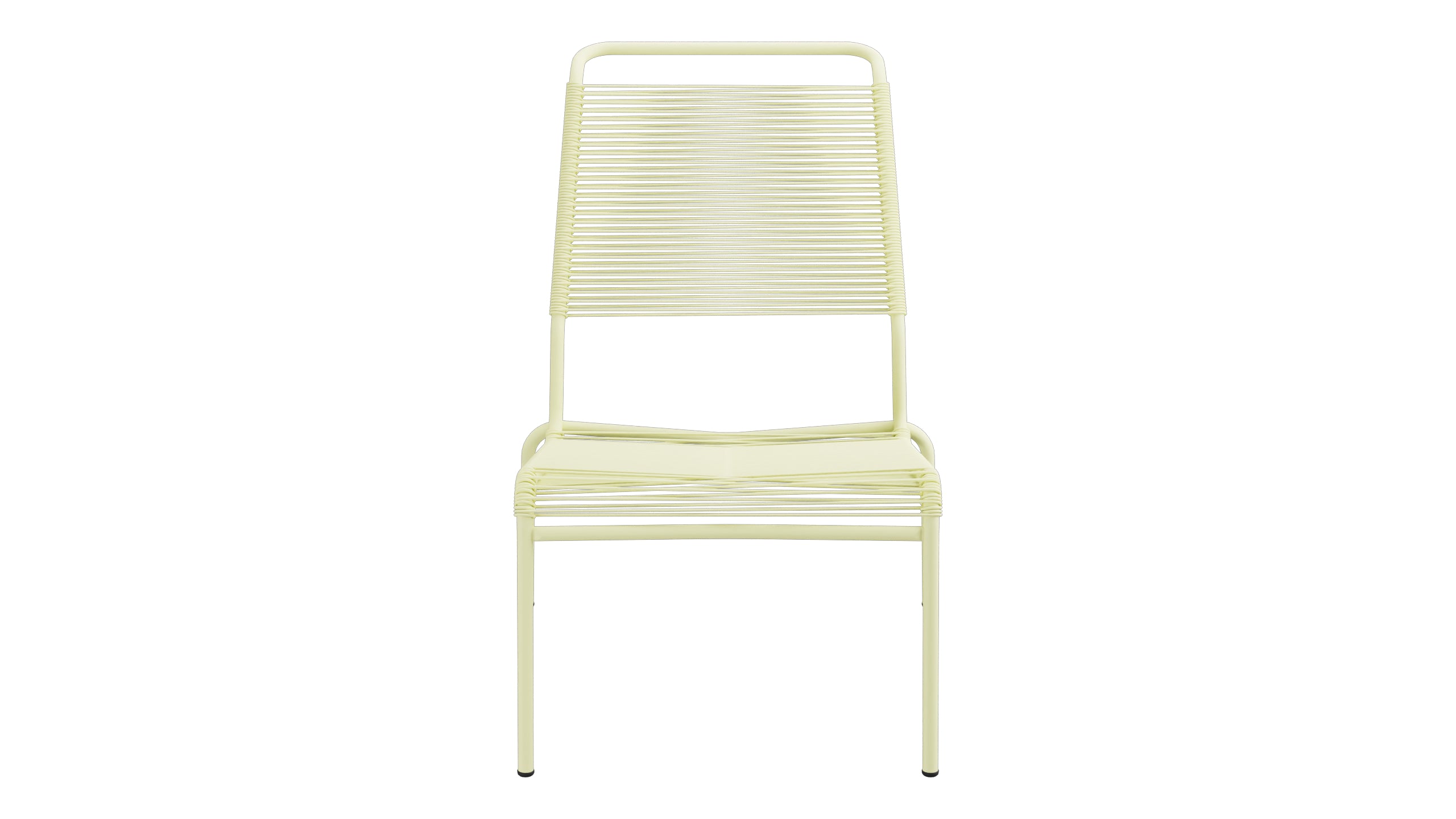Säntis Spaghetti-Lounger ohne Armlehne Hochlehner in Buchsbaumgelb präsentiert im Onlineshop von KAQTU Design AG. Outdoor-Sessel ist von Schaffner