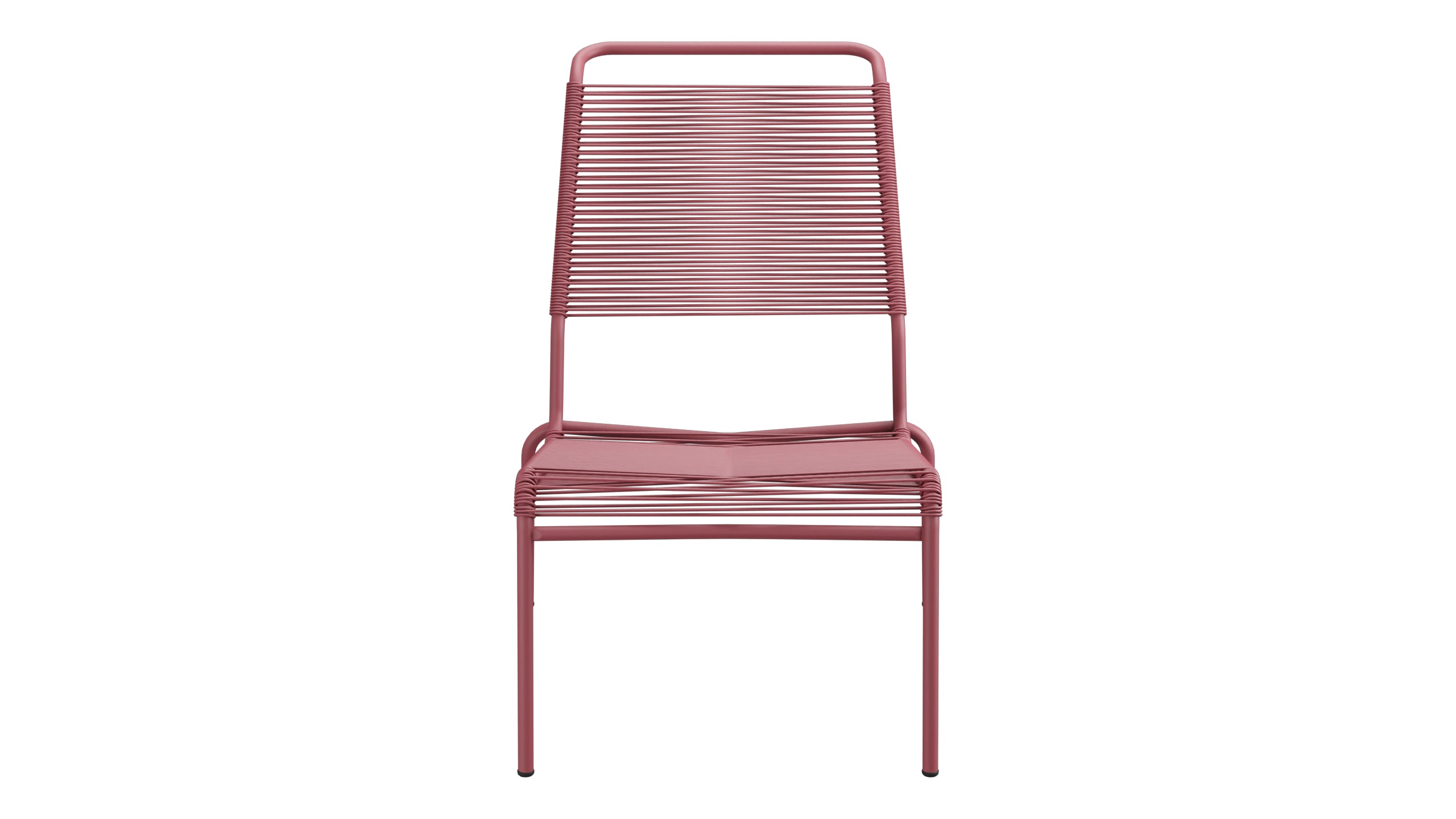 Säntis Spaghetti-Lounger ohne Armlehne Hochlehner in Bordeaux präsentiert im Onlineshop von KAQTU Design AG. Outdoor-Sessel ist von Schaffner