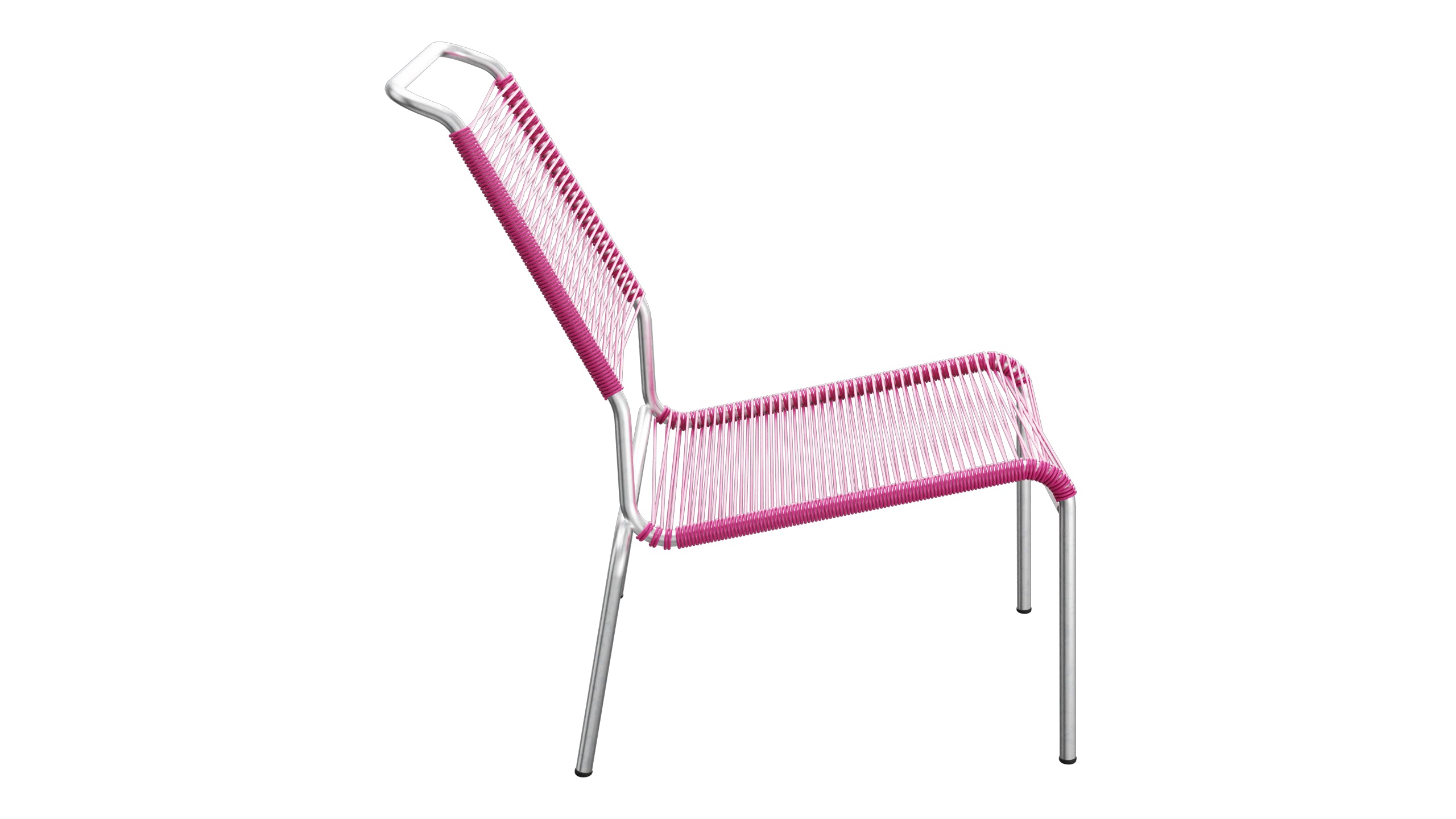 Säntis Spaghetti-Lounger ohne Armlehne Hochlehner in Pink präsentiert im Onlineshop von KAQTU Design AG. Outdoor-Sessel ist von Schaffner