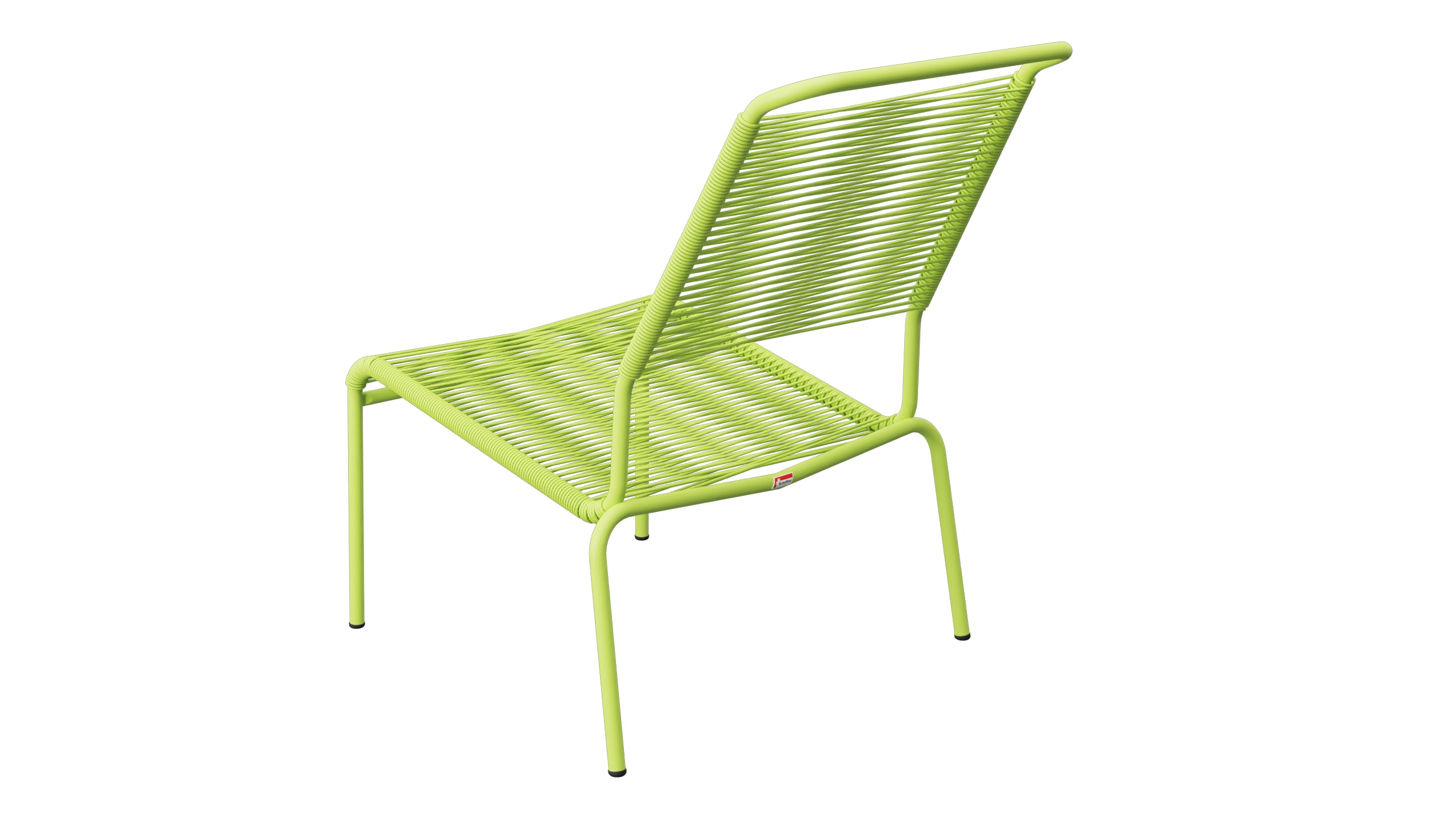Säntis Spaghetti-Lounger ohne Armlehne Hochlehner in Hellgrün präsentiert im Onlineshop von KAQTU Design AG. Outdoor-Sessel ist von Schaffner