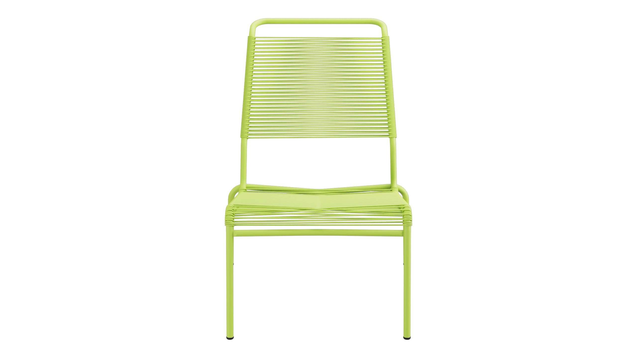 Säntis Spaghetti-Lounger ohne Armlehne Hochlehner in Hellgrün präsentiert im Onlineshop von KAQTU Design AG. Outdoor-Sessel ist von Schaffner