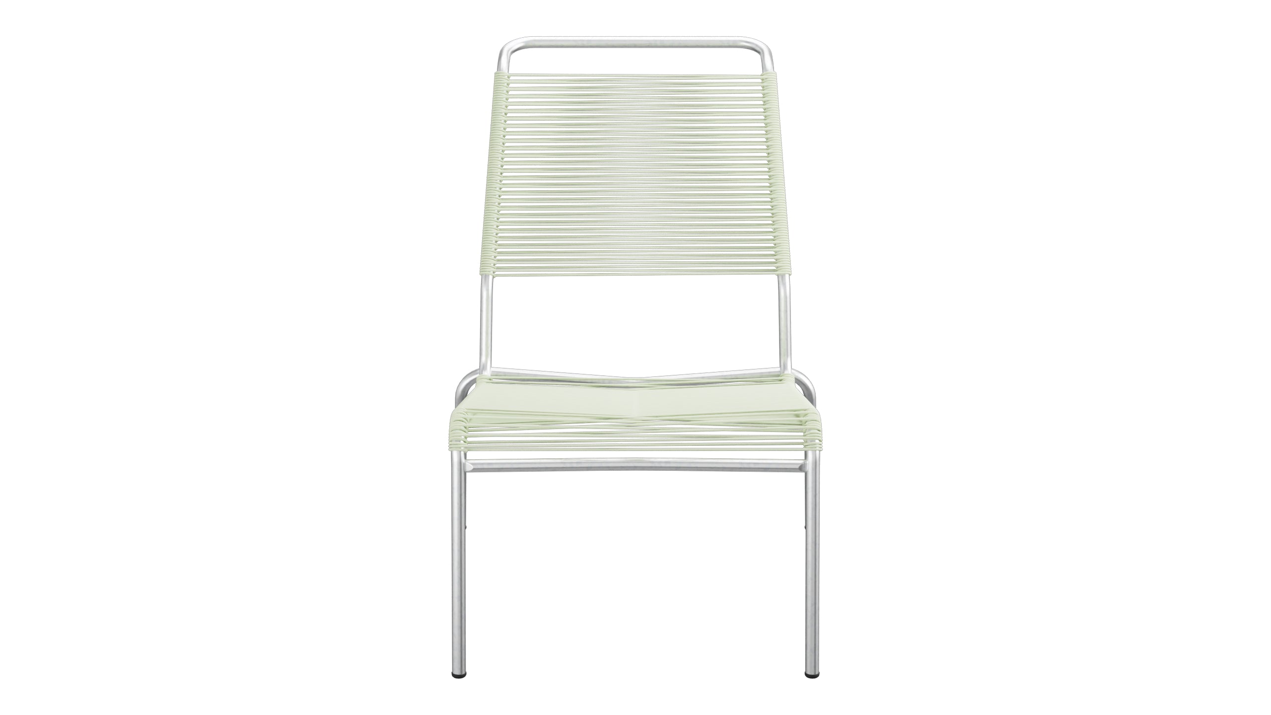 Säntis Spaghetti-Lounger ohne Armlehne Hochlehner in Pastellgrün präsentiert im Onlineshop von KAQTU Design AG. Outdoor-Sessel ist von Schaffner