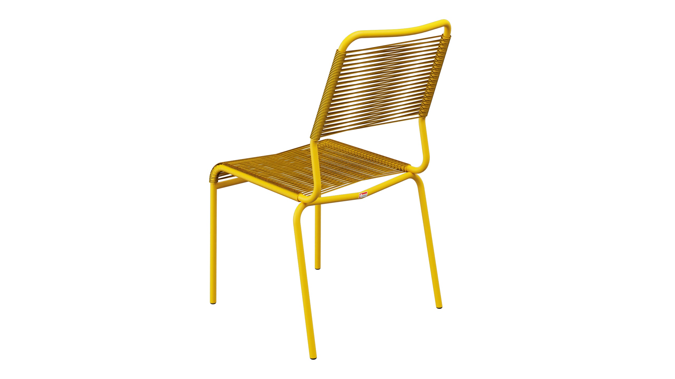 Rigi Spaghetti-Gartenstuhl ohne Armlehne Comfort in Gelb präsentiert im Onlineshop von KAQTU Design AG. Gartenstuhl ist von Schaffner