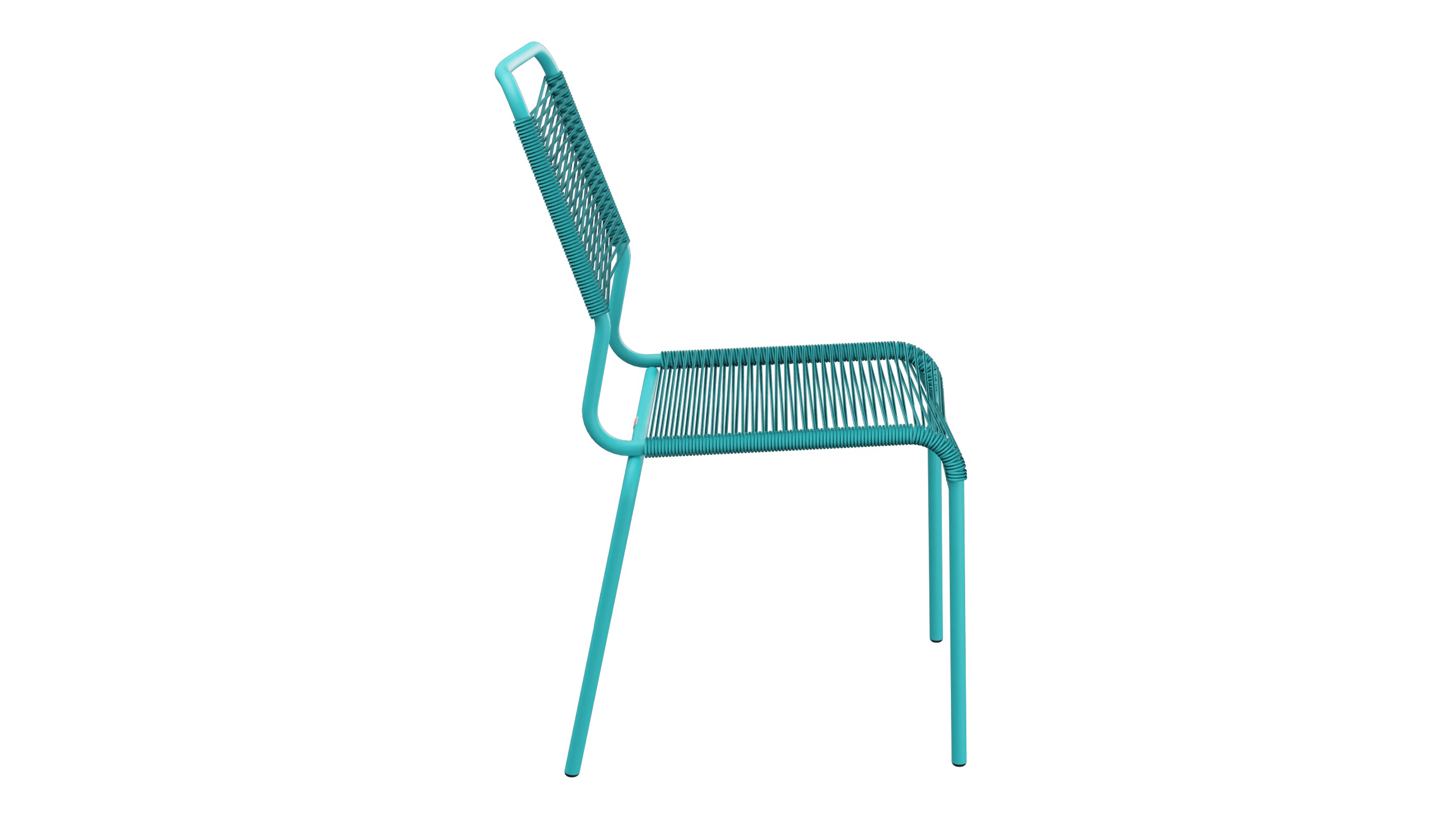 Rigi Spaghetti-Gartenstuhl ohne Armlehne Comfort in Türkis präsentiert im Onlineshop von KAQTU Design AG. Gartenstuhl ist von Schaffner