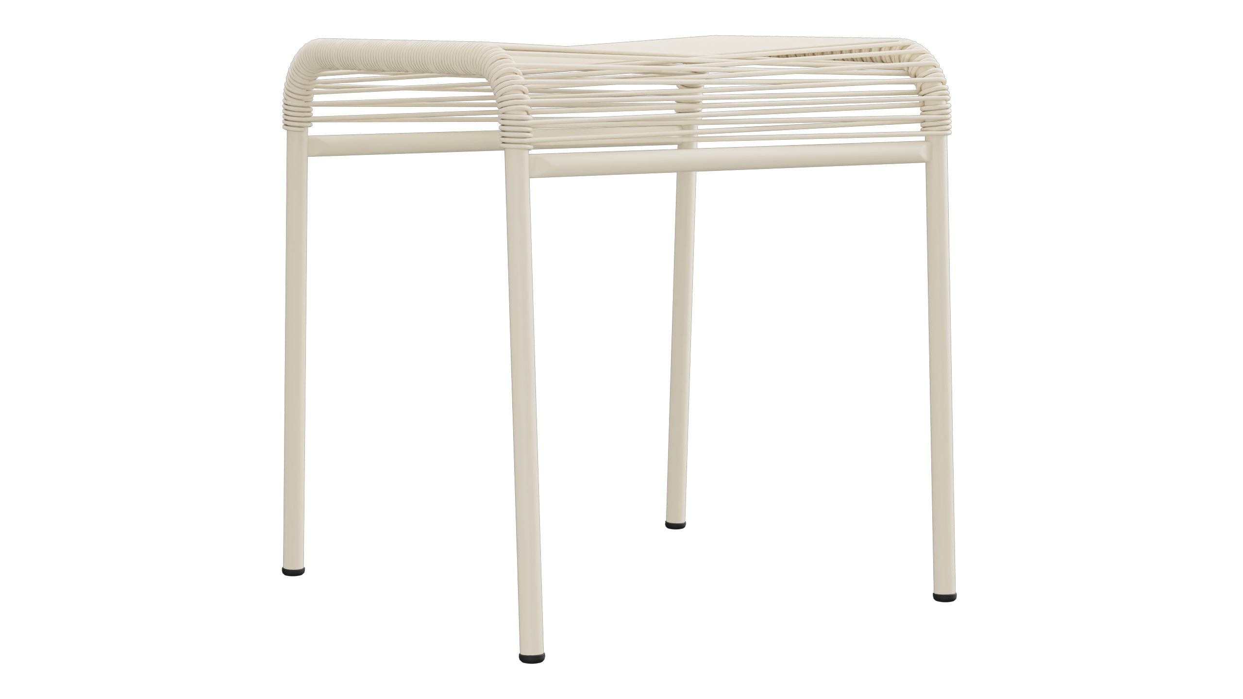 Säntis Spaghetti-1er-Hocker in Pastellsand präsentiert im Onlineshop von KAQTU Design AG. Hocker Outdoor ist von Schaffner