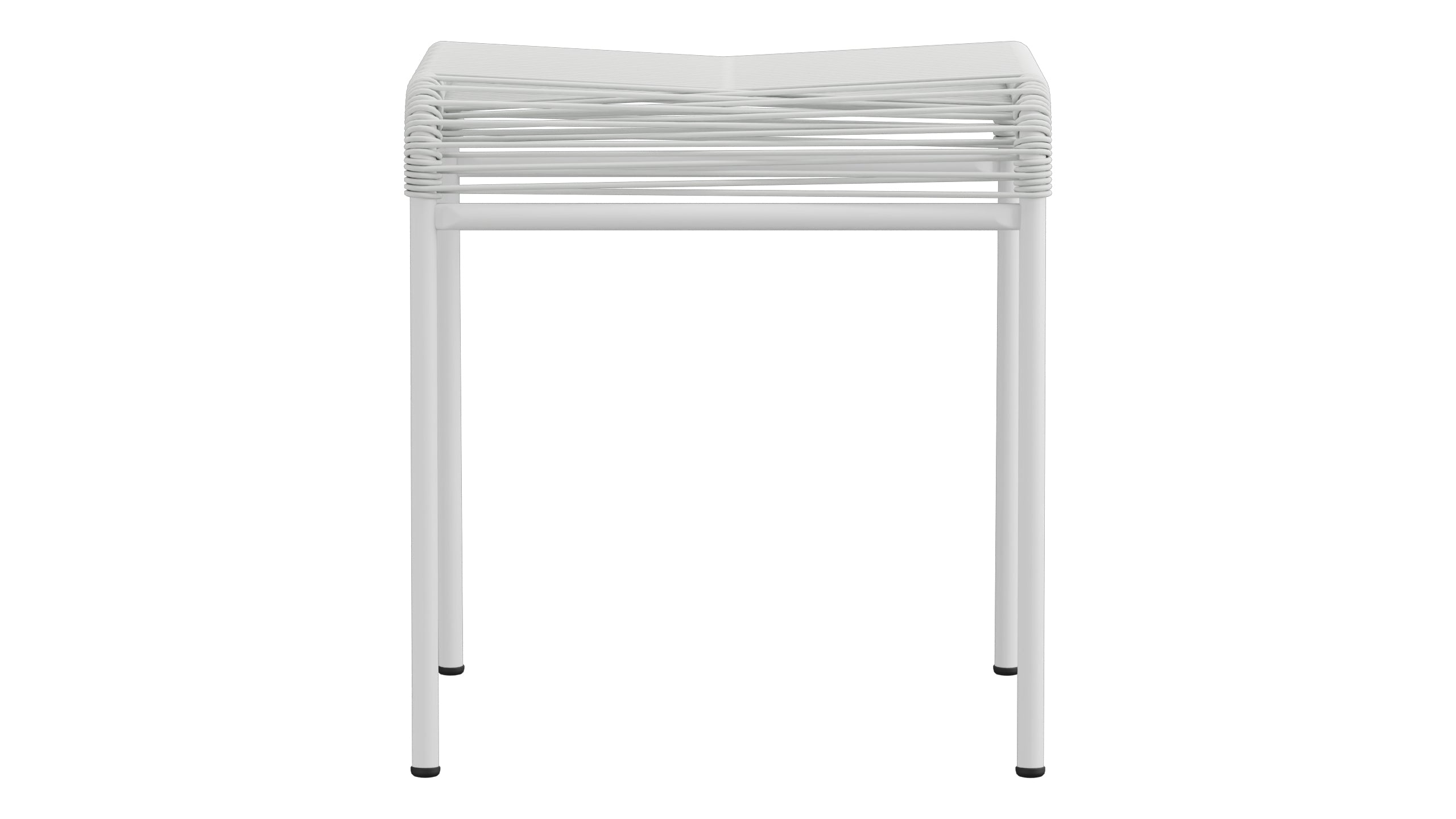 Säntis Spaghetti-1er-Hocker in Alusilber präsentiert im Onlineshop von KAQTU Design AG. Hocker Outdoor ist von Schaffner