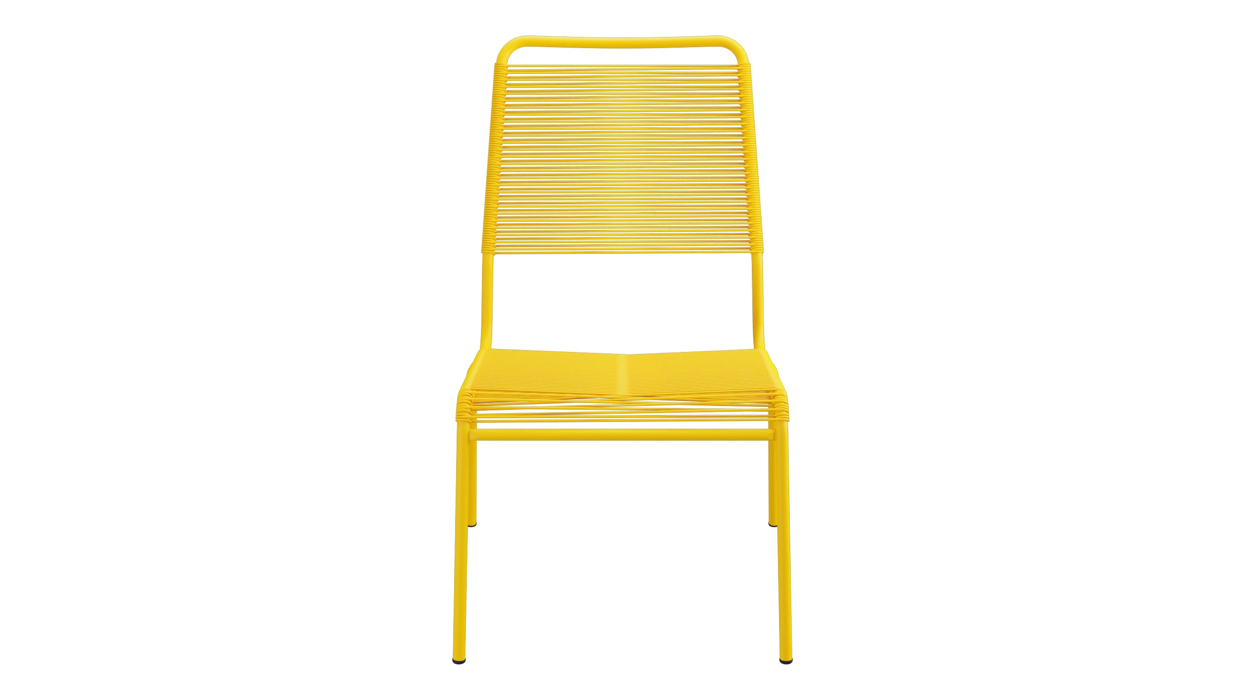 Rigi Spaghetti-Salonsessel  ohne Armlehne in Gelb präsentiert im Onlineshop von KAQTU Design AG. Outdoor-Sessel ist von Schaffner