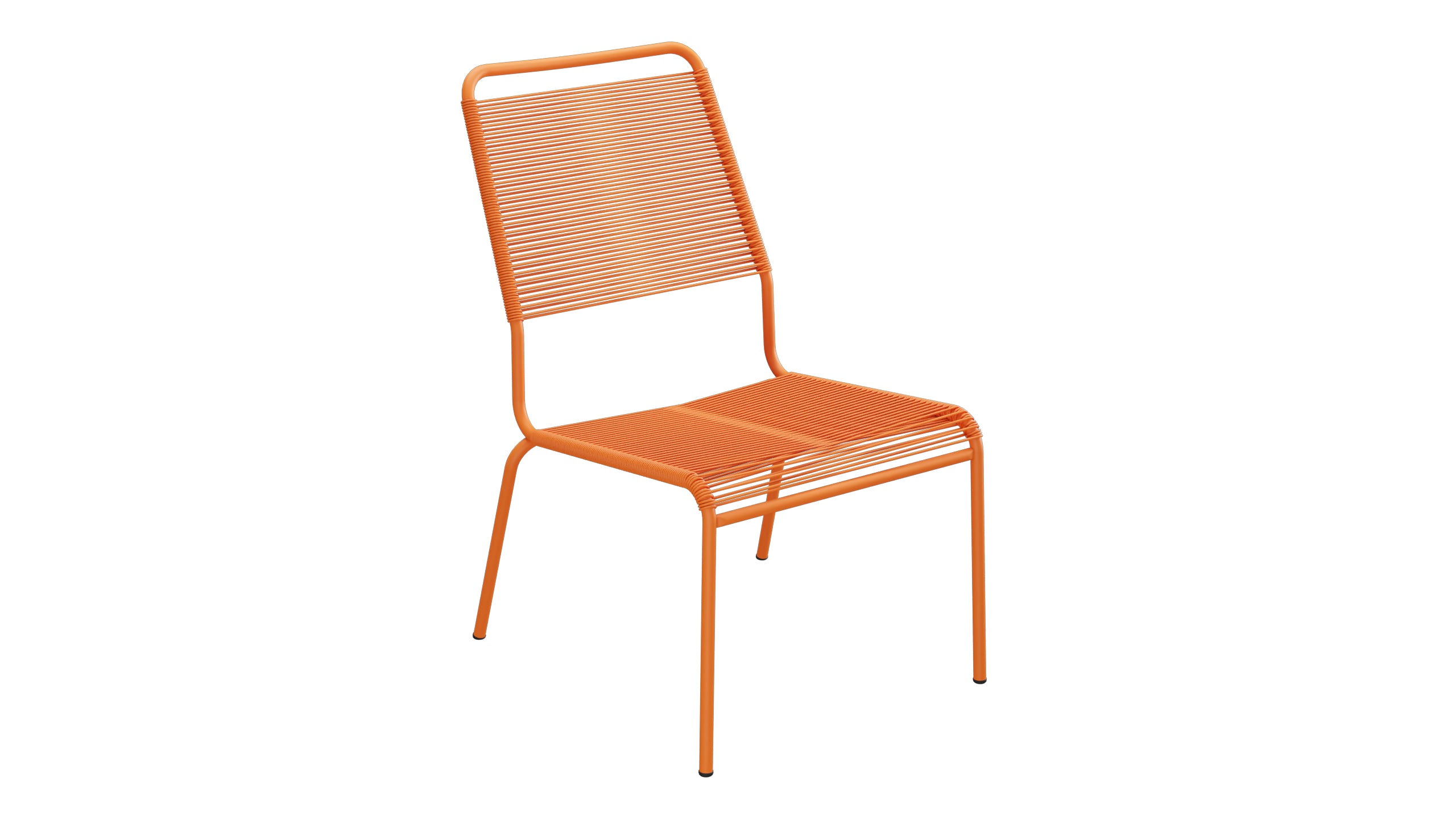 Rigi Spaghetti-Salonsessel  ohne Armlehne in Orange präsentiert im Onlineshop von KAQTU Design AG. Outdoor-Sessel ist von Schaffner