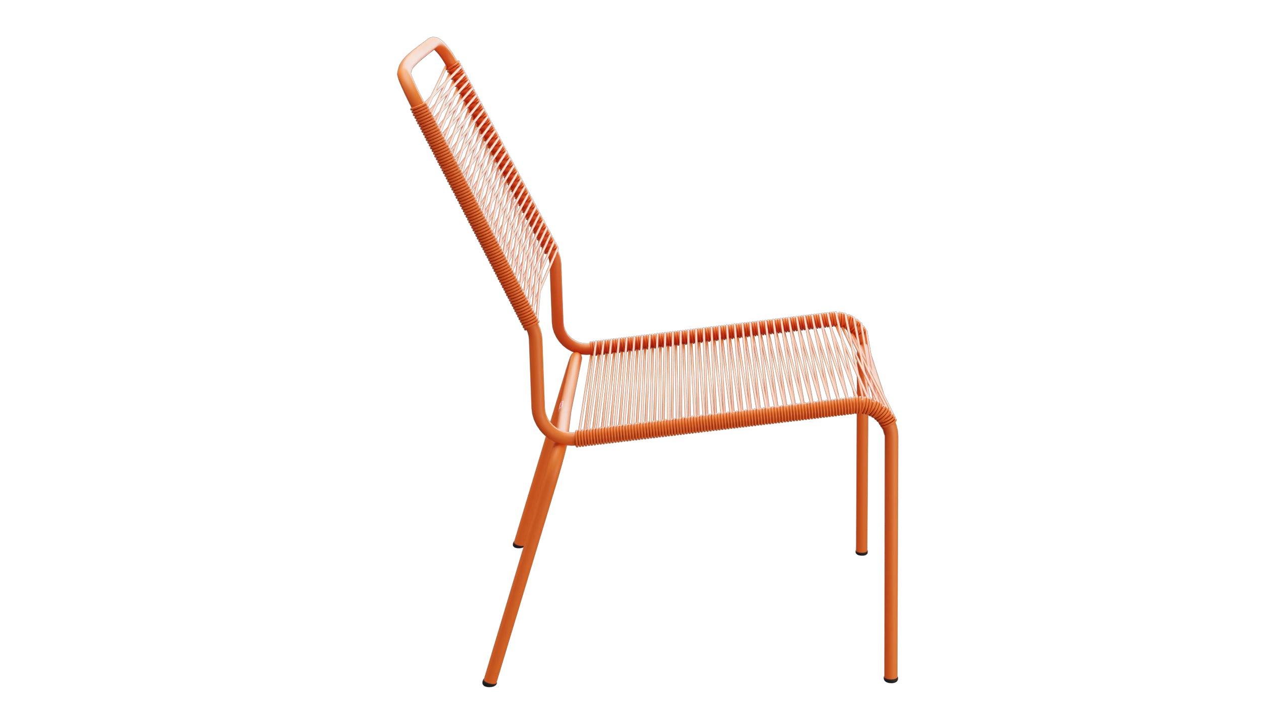 Rigi Spaghetti-Salonsessel  ohne Armlehne in Orange präsentiert im Onlineshop von KAQTU Design AG. Outdoor-Sessel ist von Schaffner