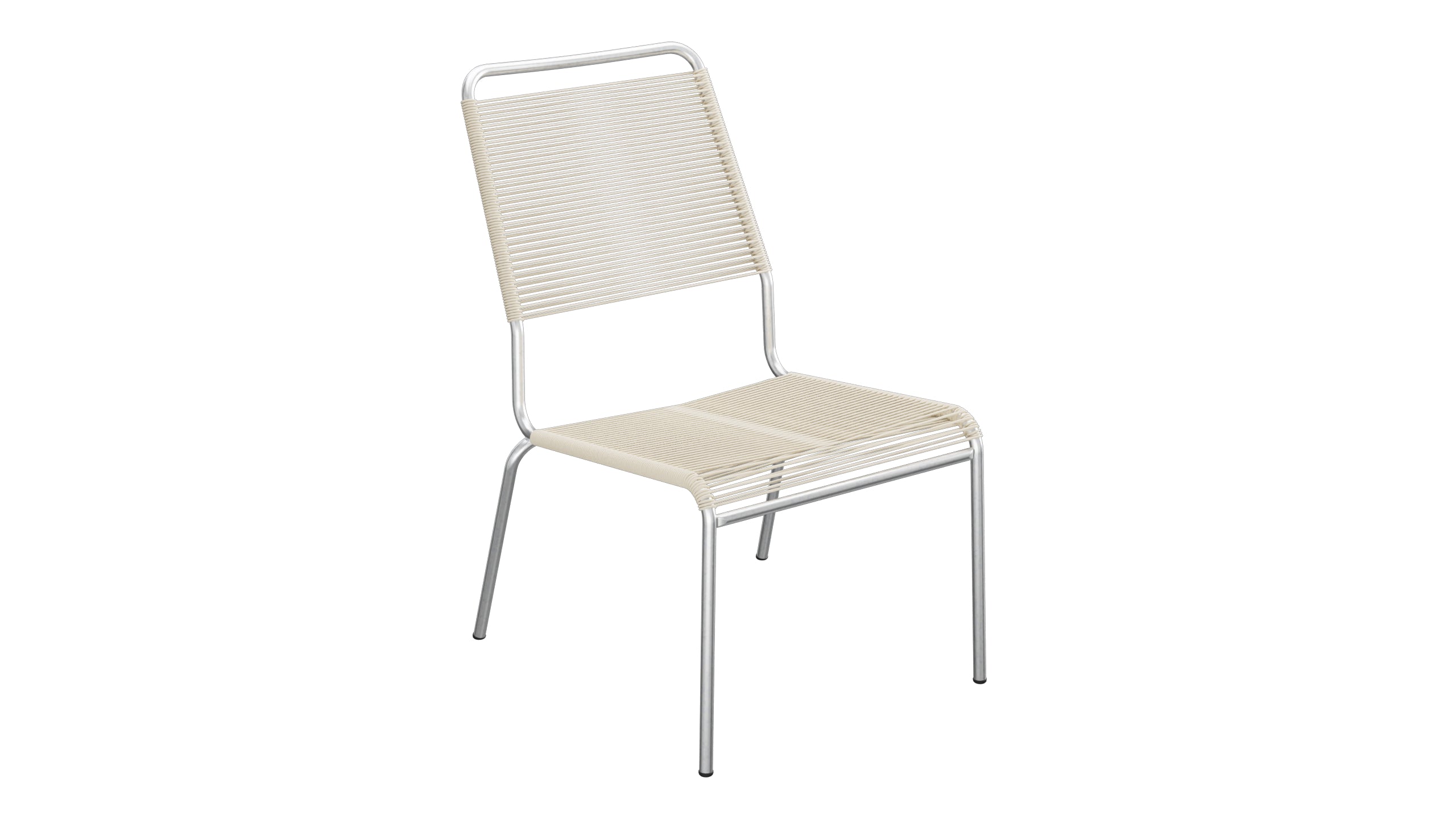Rigi Spaghetti-Salonsessel  ohne Armlehne in Pastellsand präsentiert im Onlineshop von KAQTU Design AG. Outdoor-Sessel ist von Schaffner