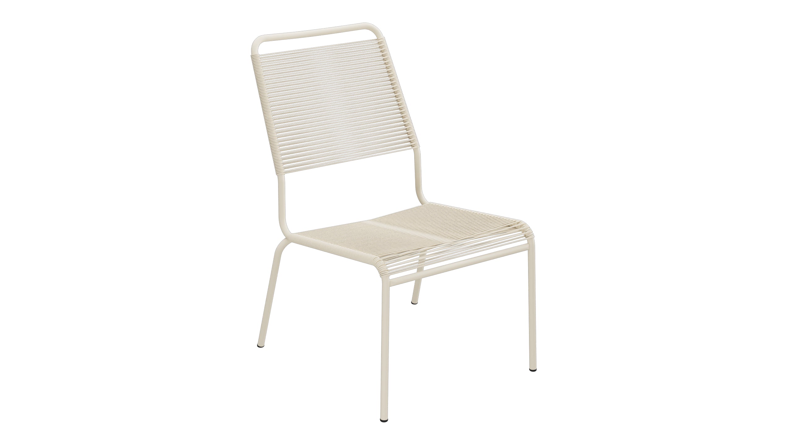 Rigi Spaghetti-Salonsessel  ohne Armlehne in Pastellsand präsentiert im Onlineshop von KAQTU Design AG. Outdoor-Sessel ist von Schaffner