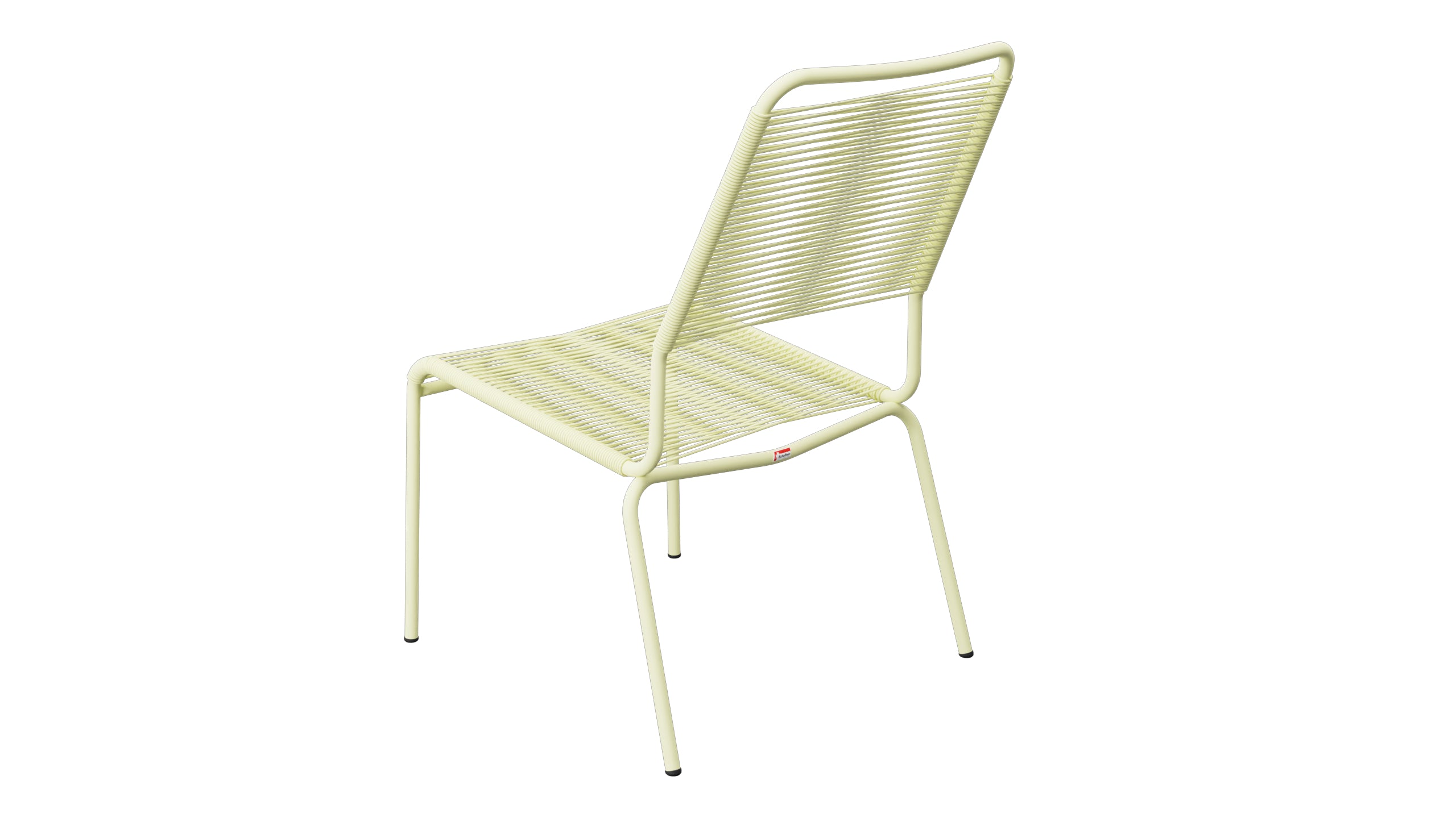 Rigi Spaghetti-Salonsessel  ohne Armlehne in Buchsbaumgelb präsentiert im Onlineshop von KAQTU Design AG. Outdoor-Sessel ist von Schaffner