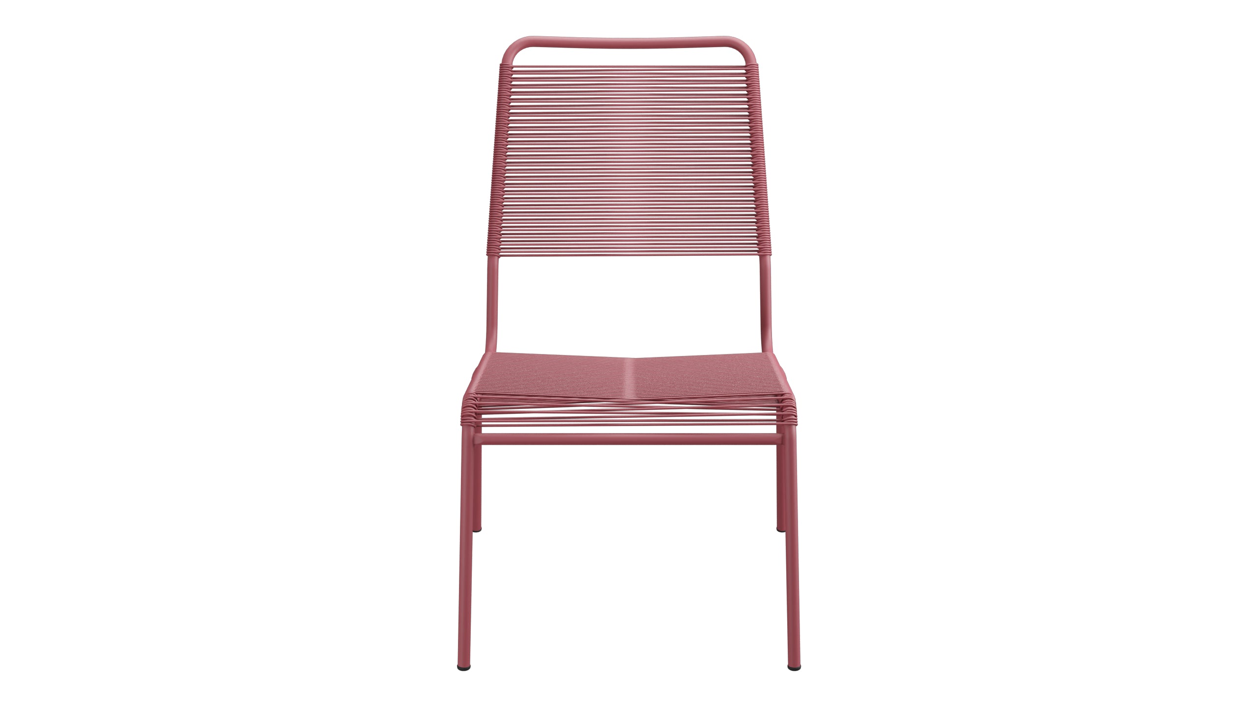 Rigi Spaghetti-Salonsessel  ohne Armlehne in Bordeaux präsentiert im Onlineshop von KAQTU Design AG. Outdoor-Sessel ist von Schaffner