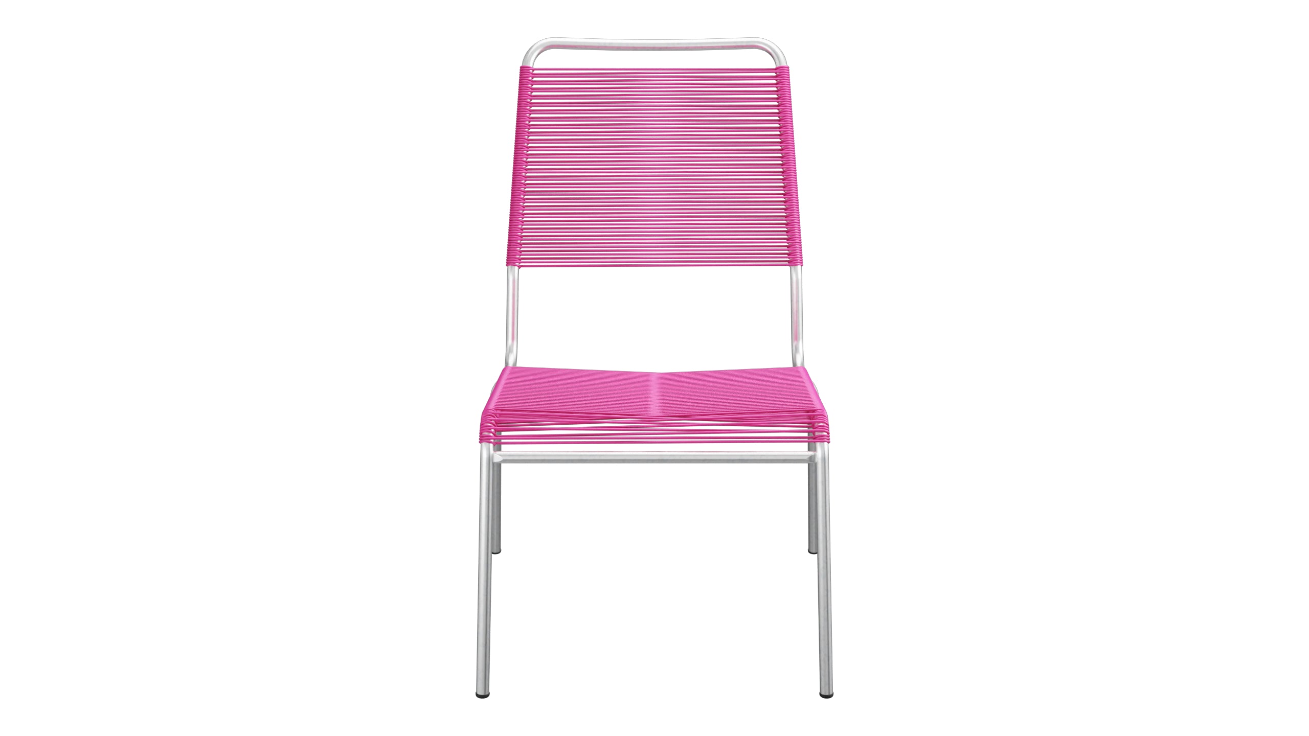 Rigi Spaghetti-Salonsessel  ohne Armlehne in Pink präsentiert im Onlineshop von KAQTU Design AG. Outdoor-Sessel ist von Schaffner