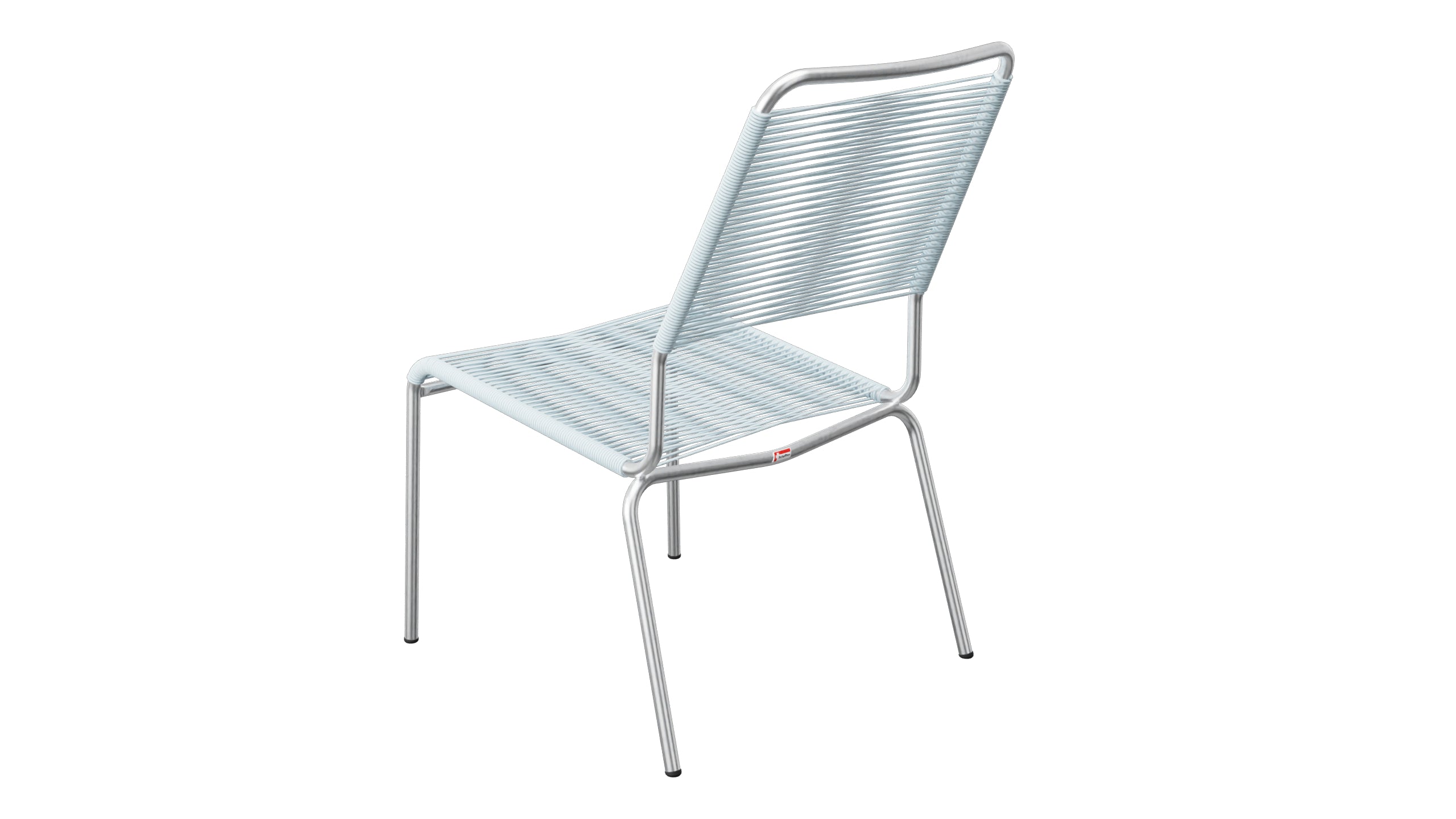 Rigi Spaghetti-Salonsessel  ohne Armlehne in Pastellblau präsentiert im Onlineshop von KAQTU Design AG. Outdoor-Sessel ist von Schaffner