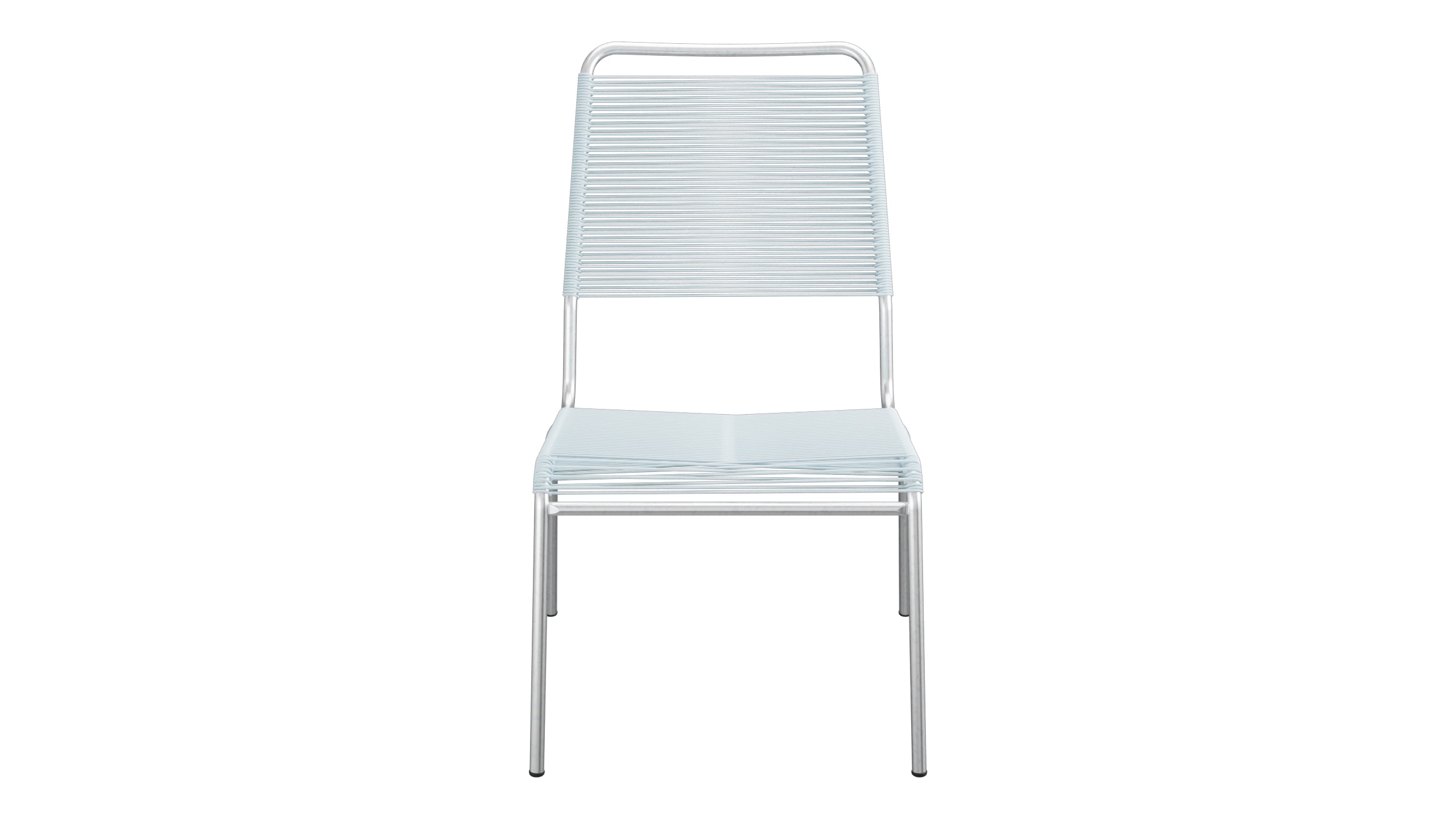 Rigi Spaghetti-Salonsessel  ohne Armlehne in Pastellblau präsentiert im Onlineshop von KAQTU Design AG. Outdoor-Sessel ist von Schaffner