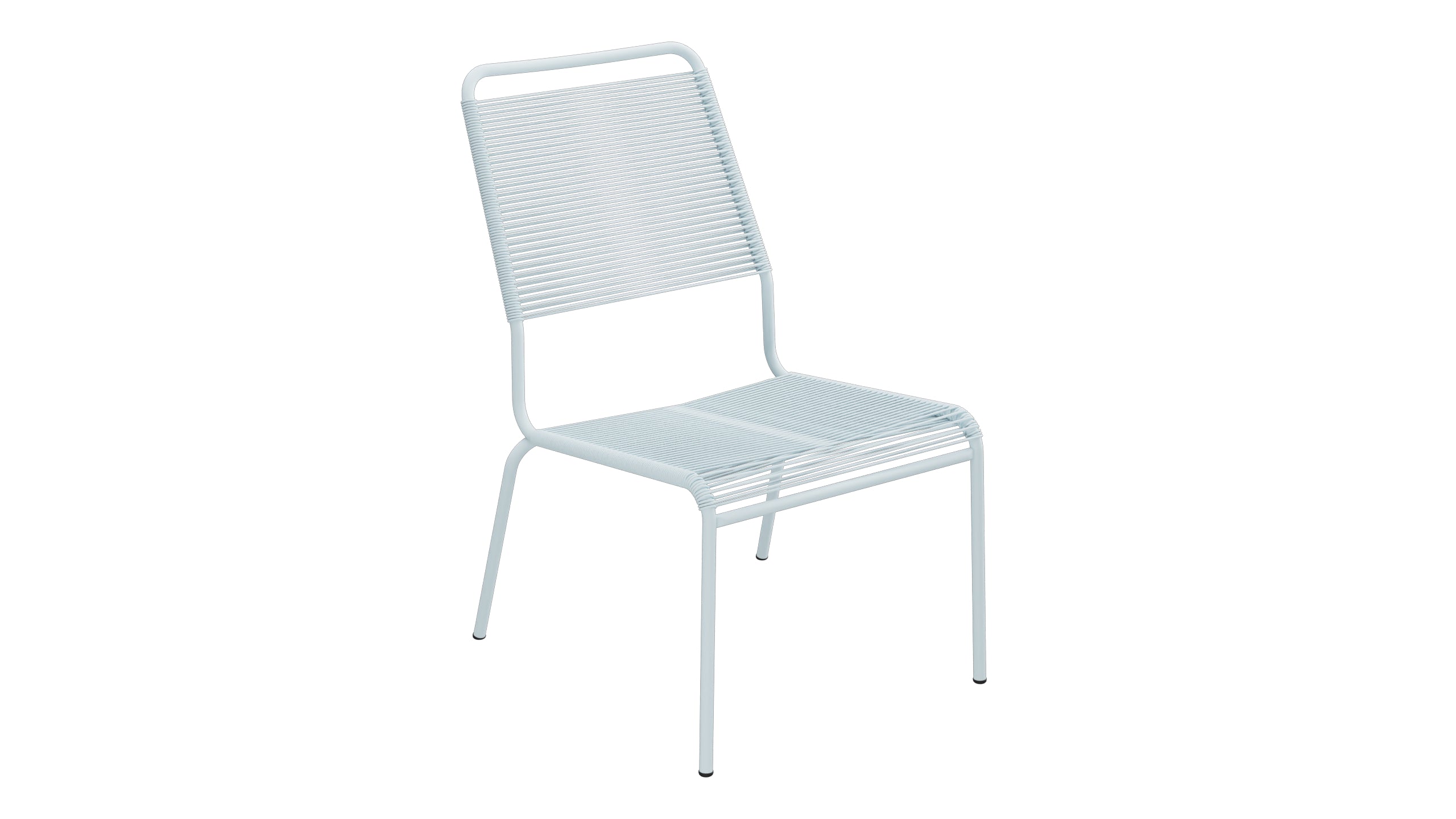 Rigi Spaghetti-Salonsessel  ohne Armlehne in Pastellblau präsentiert im Onlineshop von KAQTU Design AG. Outdoor-Sessel ist von Schaffner