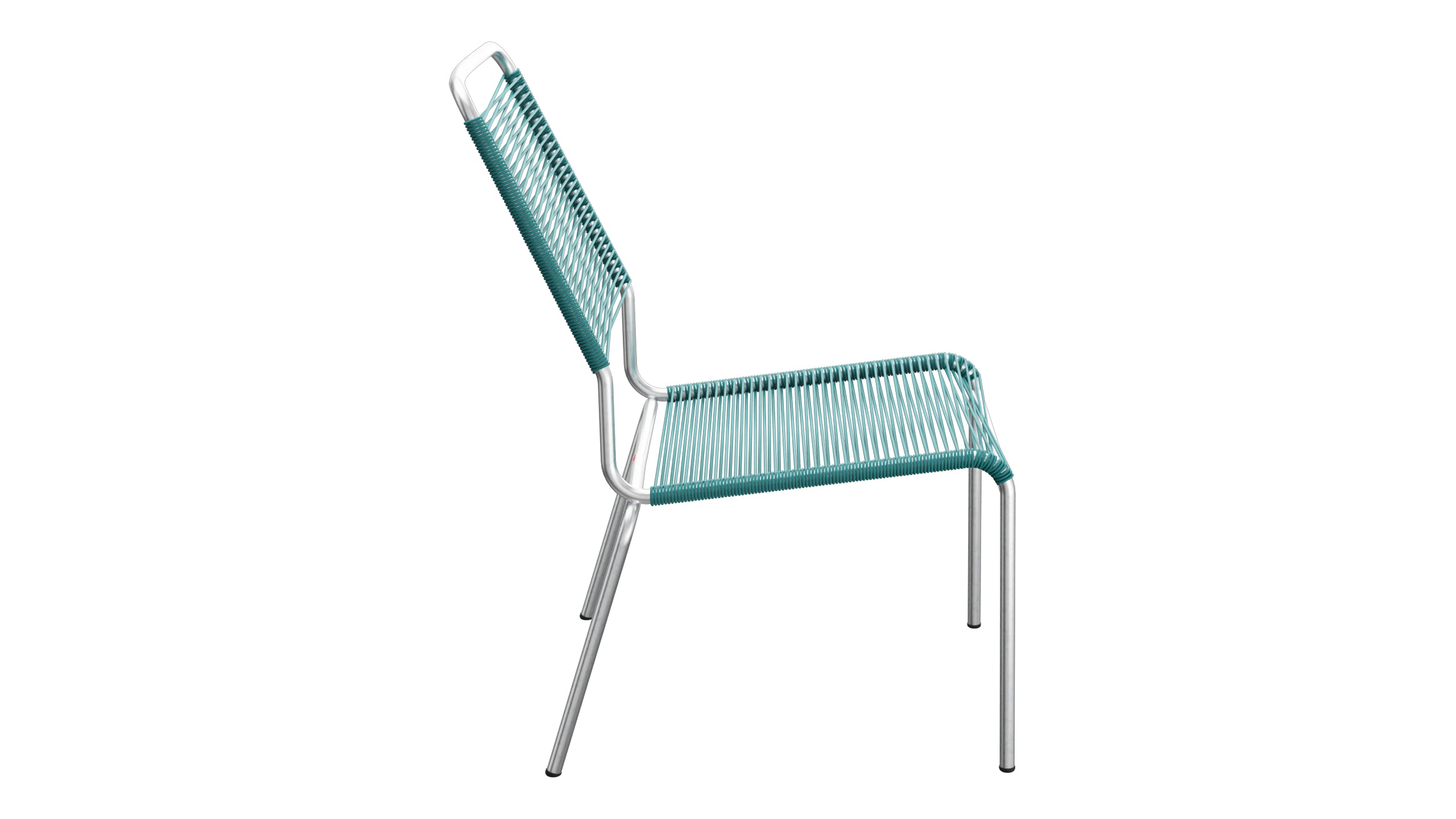 Rigi Spaghetti-Salonsessel  ohne Armlehne in Kaliblau präsentiert im Onlineshop von KAQTU Design AG. Outdoor-Sessel ist von Schaffner