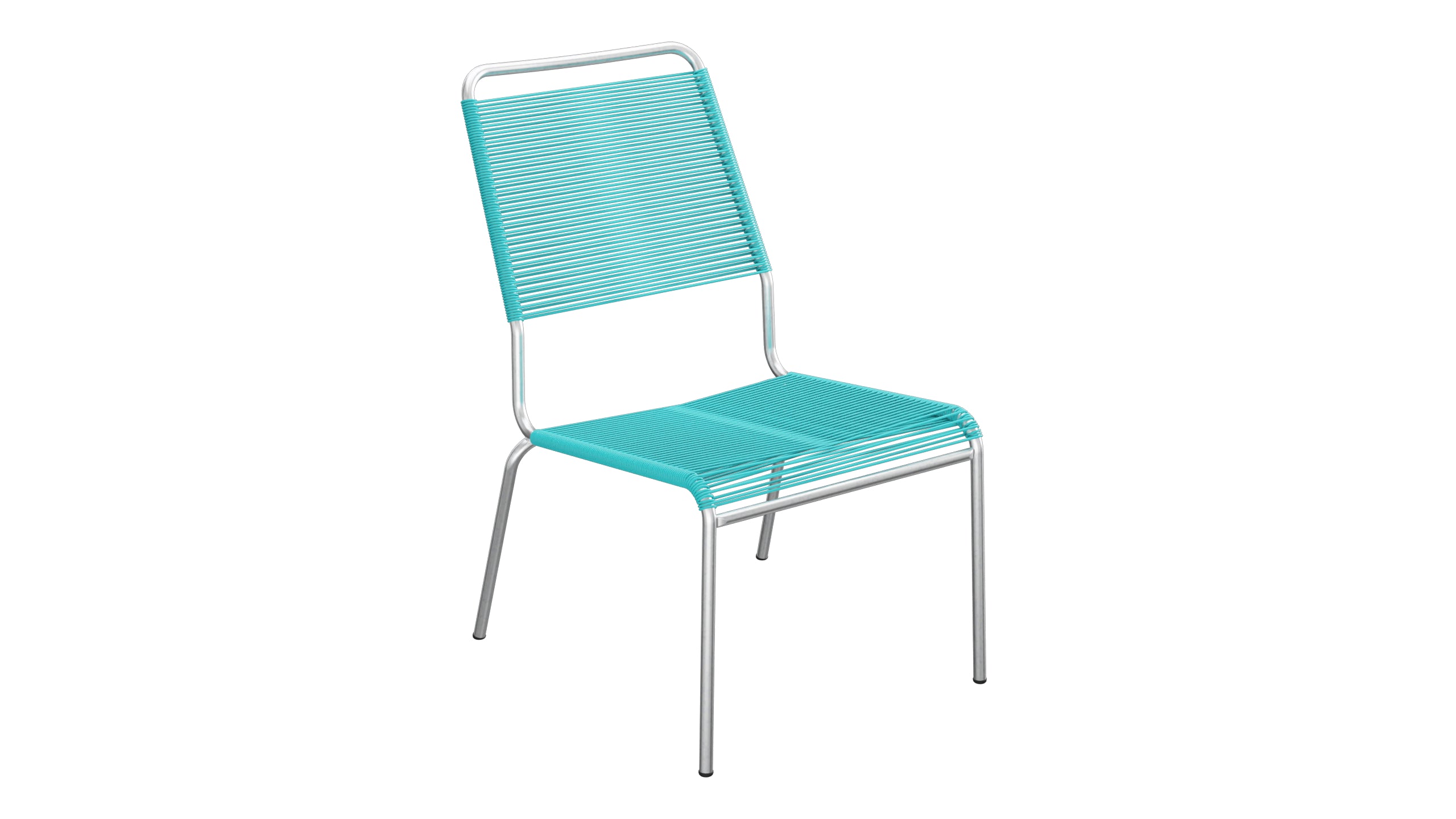 Rigi Spaghetti-Salonsessel  ohne Armlehne in Türkis präsentiert im Onlineshop von KAQTU Design AG. Outdoor-Sessel ist von Schaffner