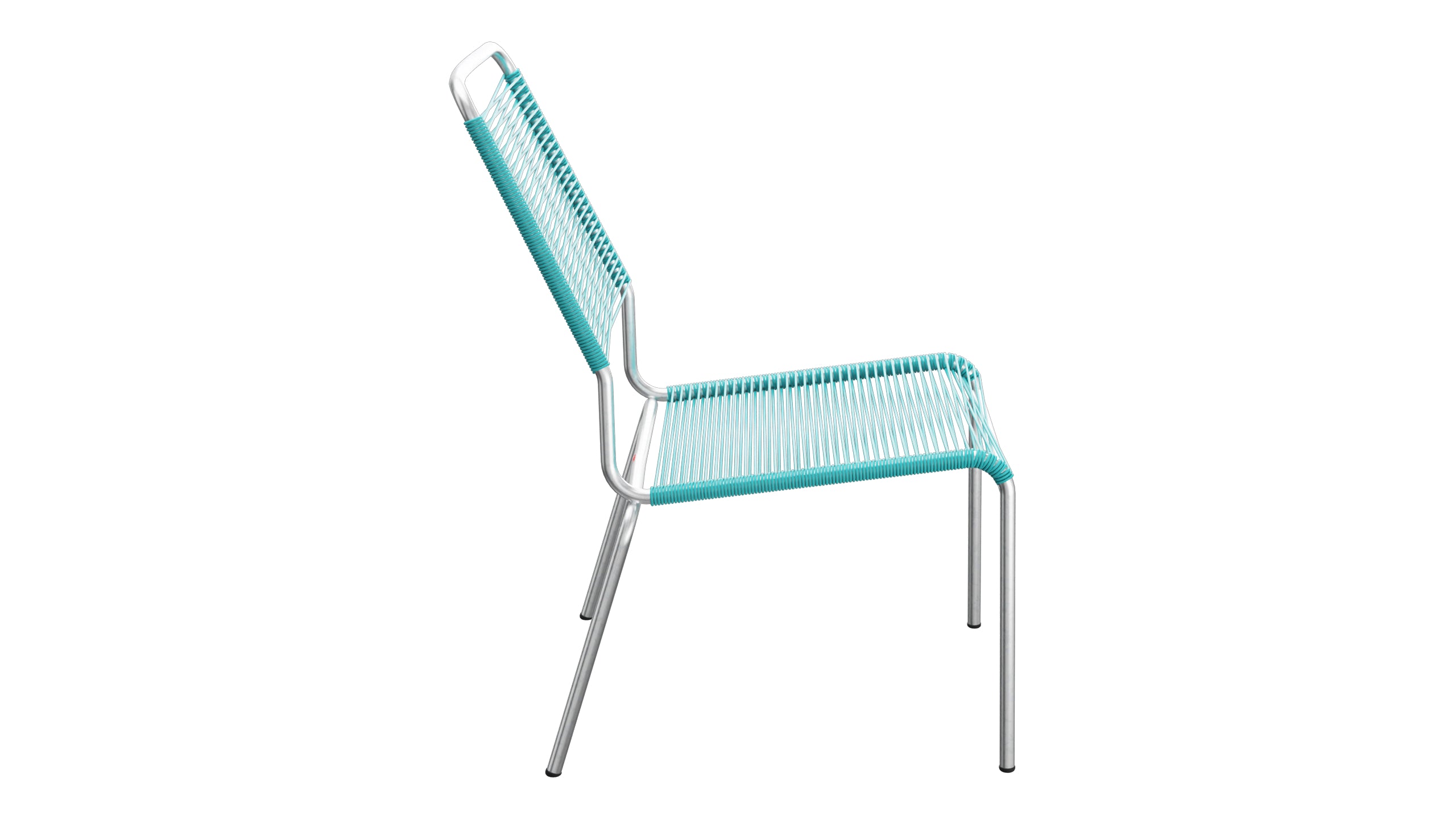 Rigi Spaghetti-Salonsessel  ohne Armlehne in Türkis präsentiert im Onlineshop von KAQTU Design AG. Outdoor-Sessel ist von Schaffner