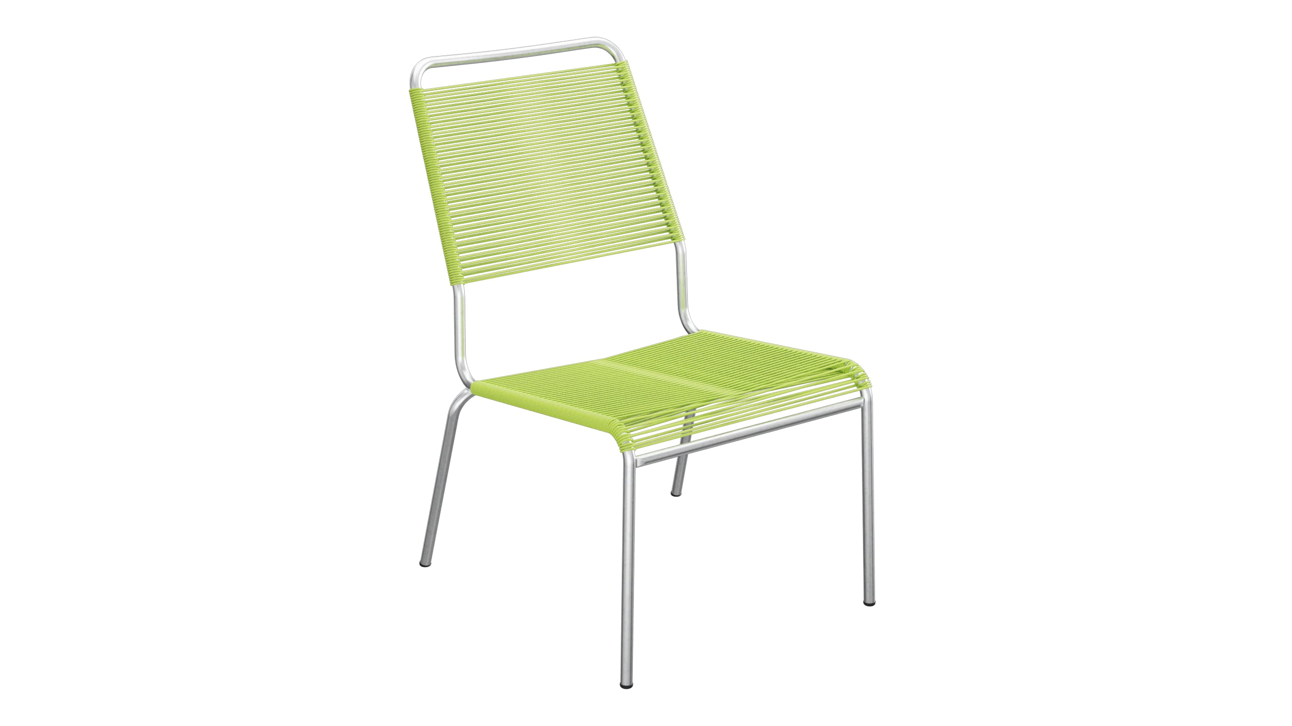 Rigi Spaghetti-Salonsessel  ohne Armlehne in Hellgrün präsentiert im Onlineshop von KAQTU Design AG. Outdoor-Sessel ist von Schaffner
