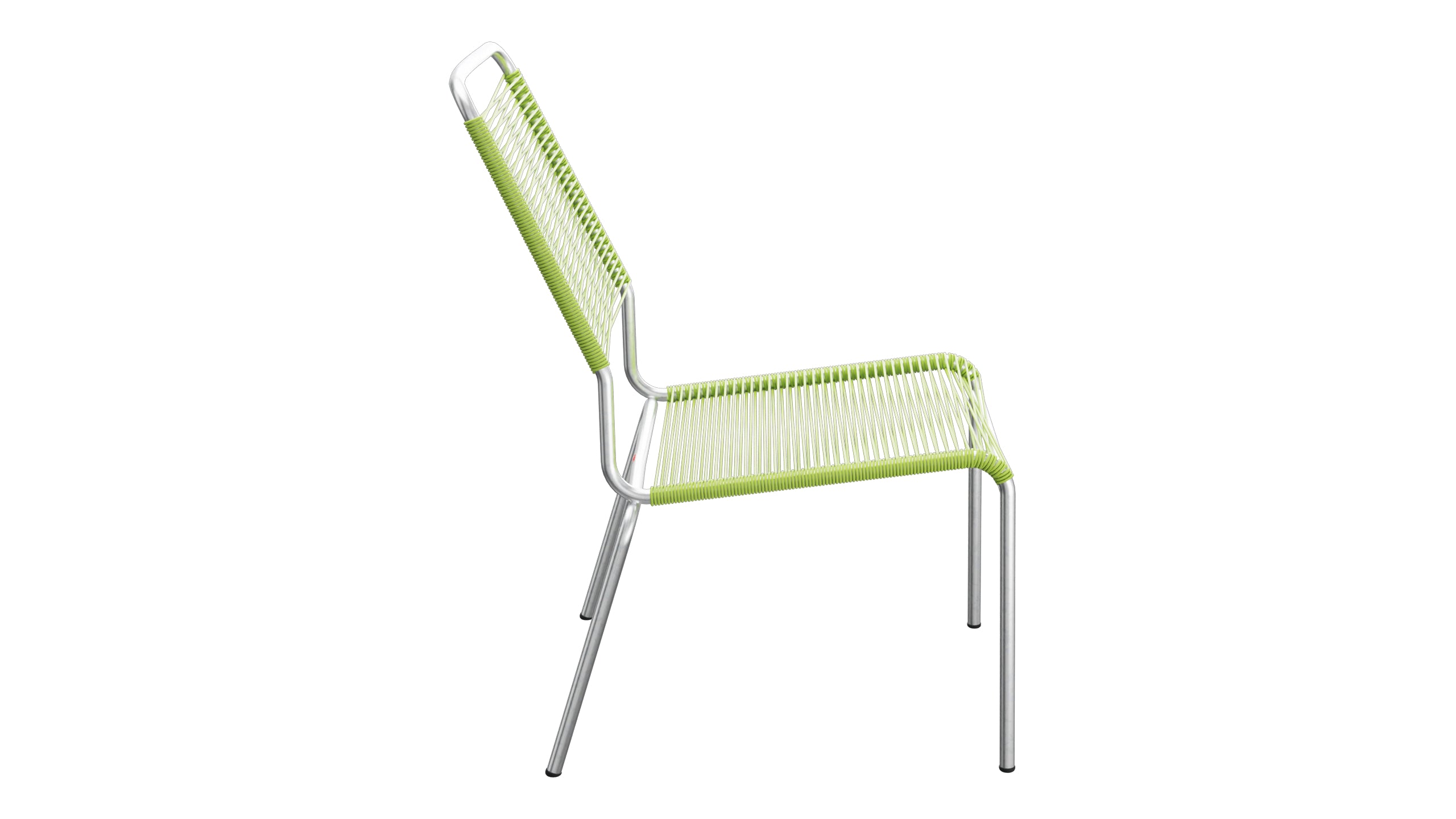 Rigi Spaghetti-Salonsessel  ohne Armlehne in Hellgrün präsentiert im Onlineshop von KAQTU Design AG. Outdoor-Sessel ist von Schaffner