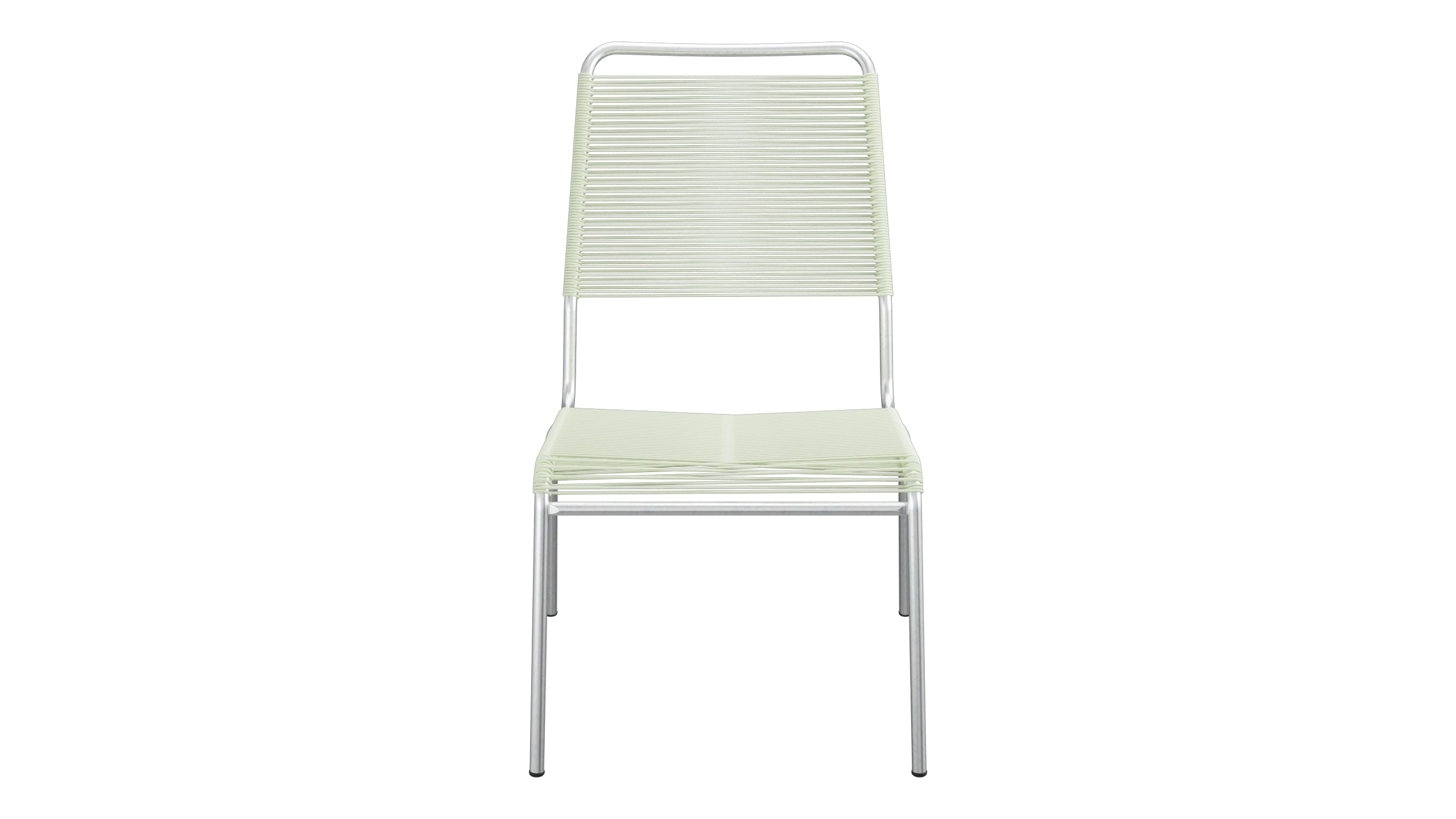 Rigi Spaghetti-Salonsessel  ohne Armlehne in Pastellgrün präsentiert im Onlineshop von KAQTU Design AG. Outdoor-Sessel ist von Schaffner