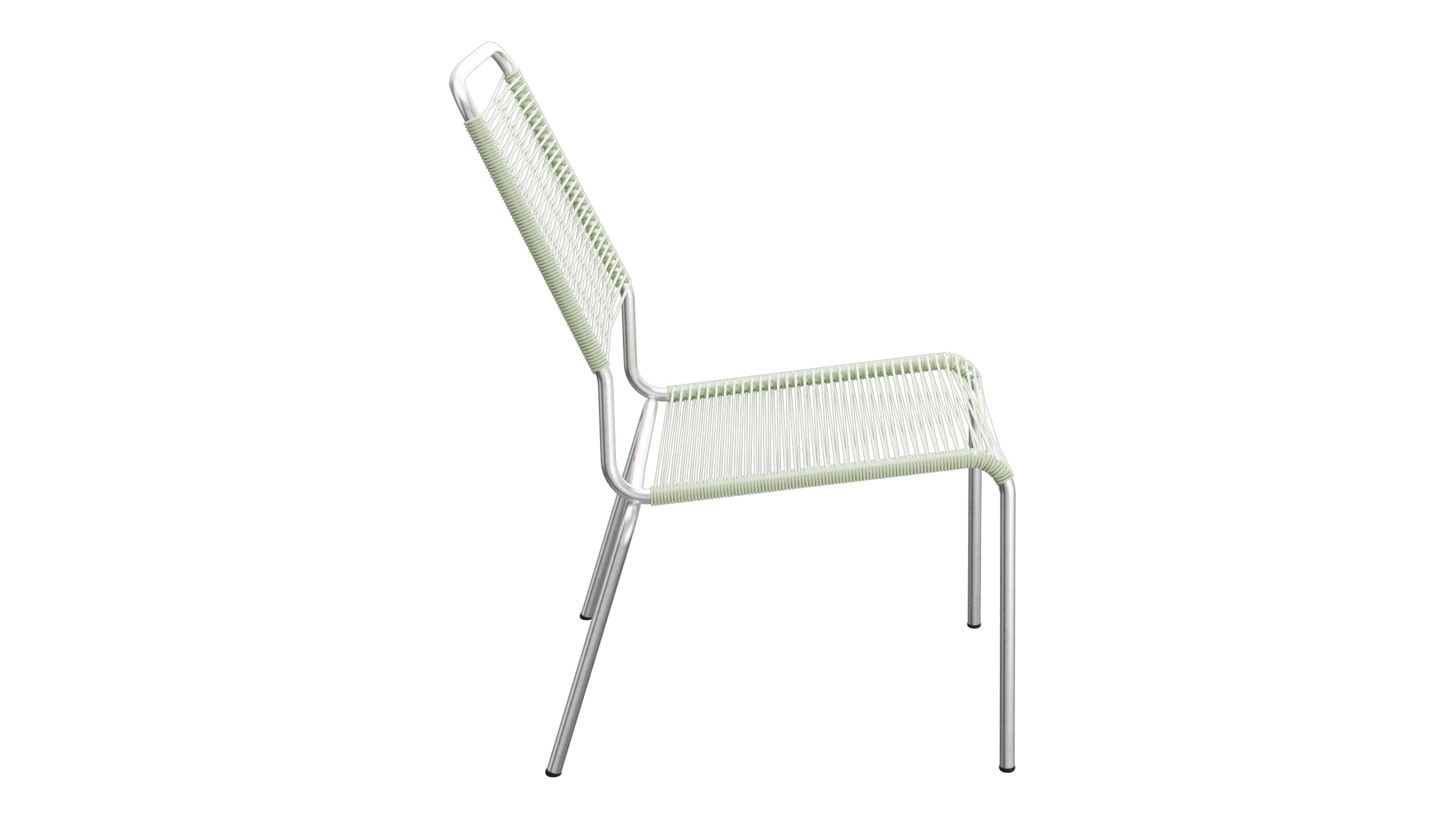 Rigi Spaghetti-Salonsessel  ohne Armlehne in Pastellgrün präsentiert im Onlineshop von KAQTU Design AG. Outdoor-Sessel ist von Schaffner