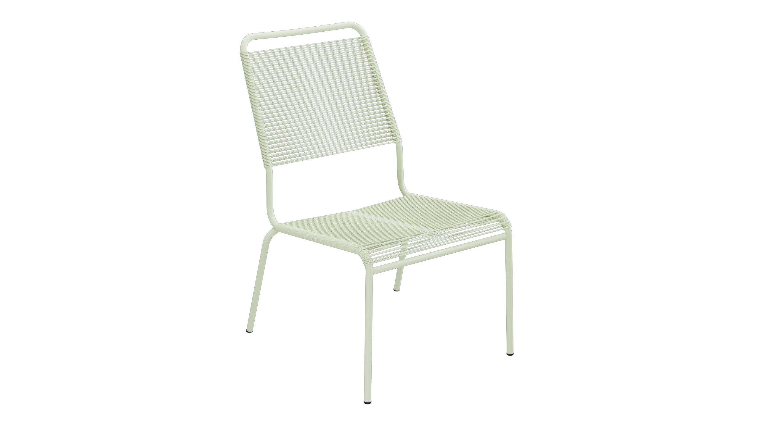 Rigi Spaghetti-Salonsessel  ohne Armlehne in Pastellgrün präsentiert im Onlineshop von KAQTU Design AG. Outdoor-Sessel ist von Schaffner