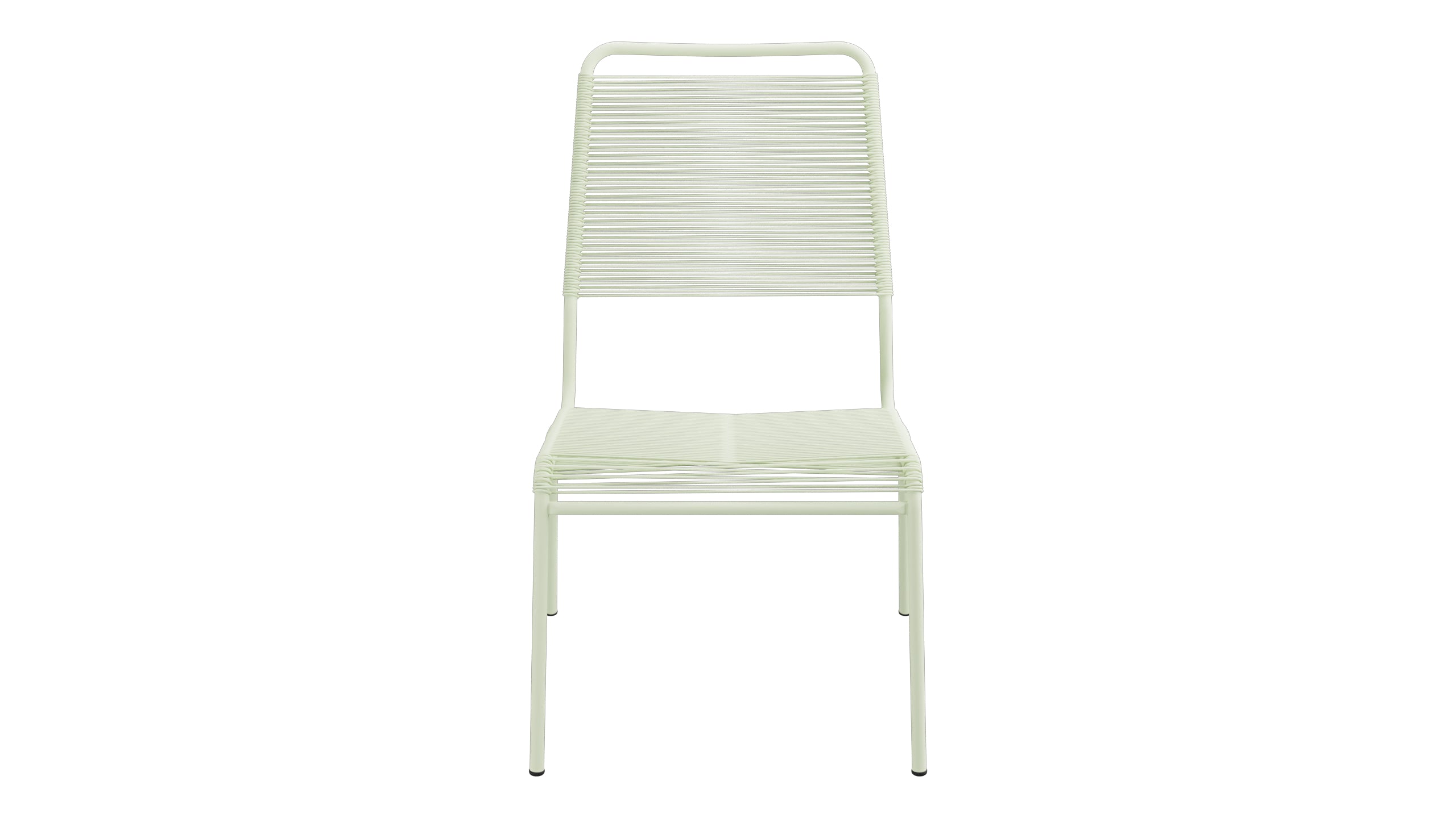 Rigi Spaghetti-Salonsessel  ohne Armlehne in Pastellgrün präsentiert im Onlineshop von KAQTU Design AG. Outdoor-Sessel ist von Schaffner